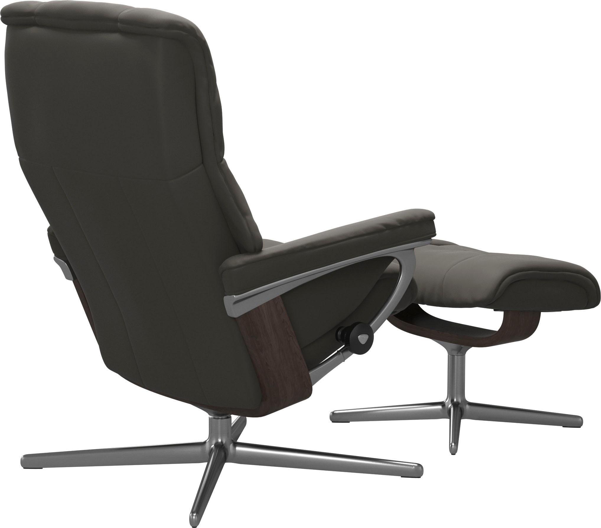 Stressless® Relaxsessel »Mayfair« Set, Relaxsessel mit Hocker,  mit Hocker, mit Cross Base, Größe S, M & L, Holzakzent Wenge