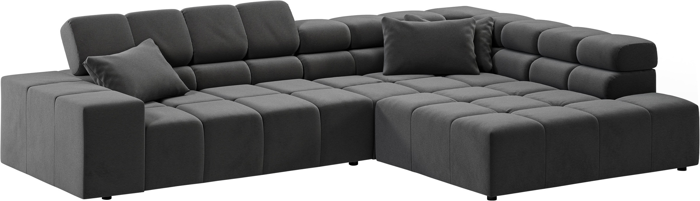 INOSIGN Ecksofa »Ancona incl. Kopfteilverstellung, OTTOs Choice, Breite 319cm, L-Form«, wahlweise motorische Sitztiefenverstellung, auch in Cord + Easy Care