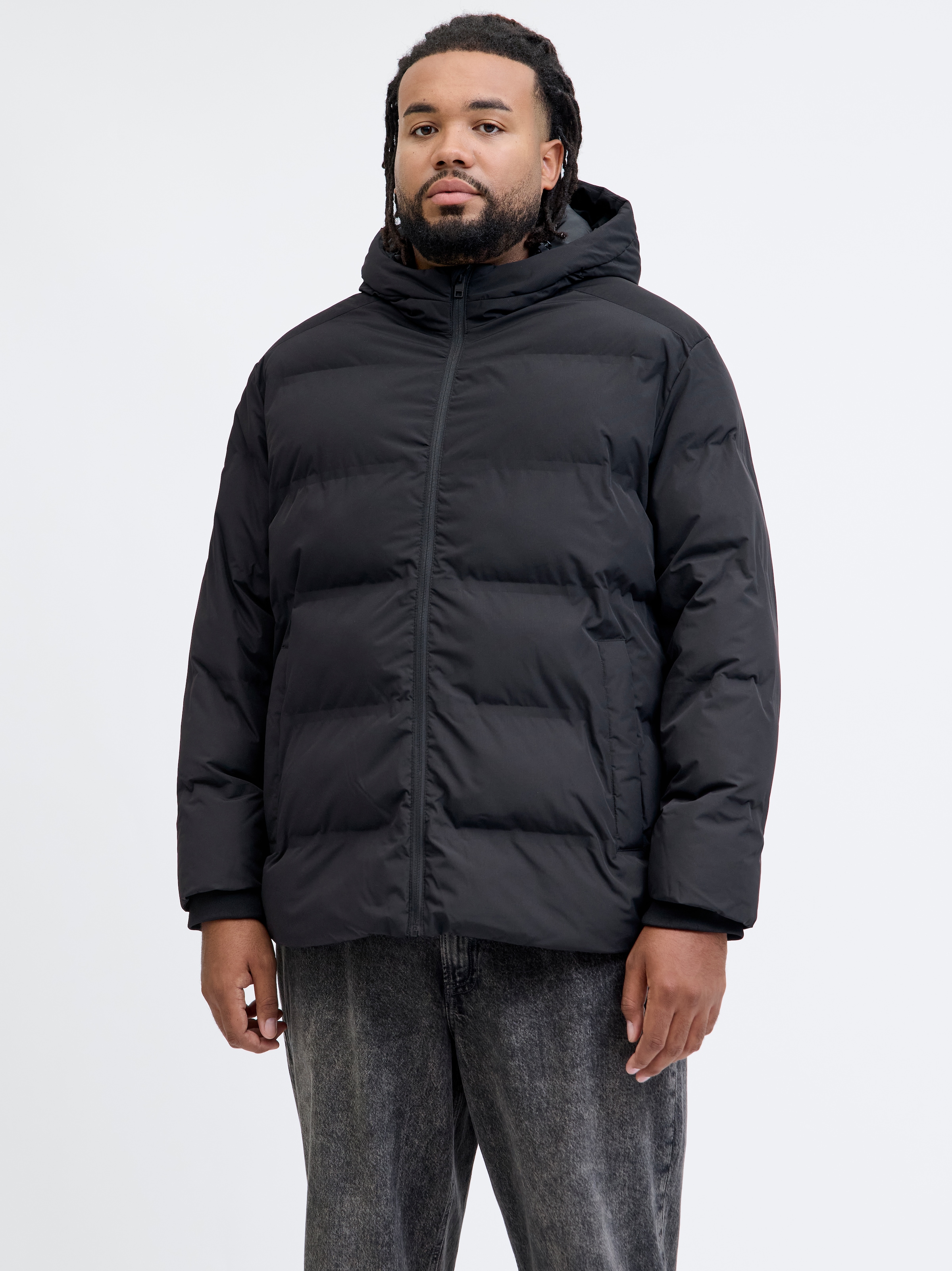 Jack & Jones PlusSize Steppjacke "JJESOHO PUFFER HOOD SN PLS" mitKapuze günstig online kaufen