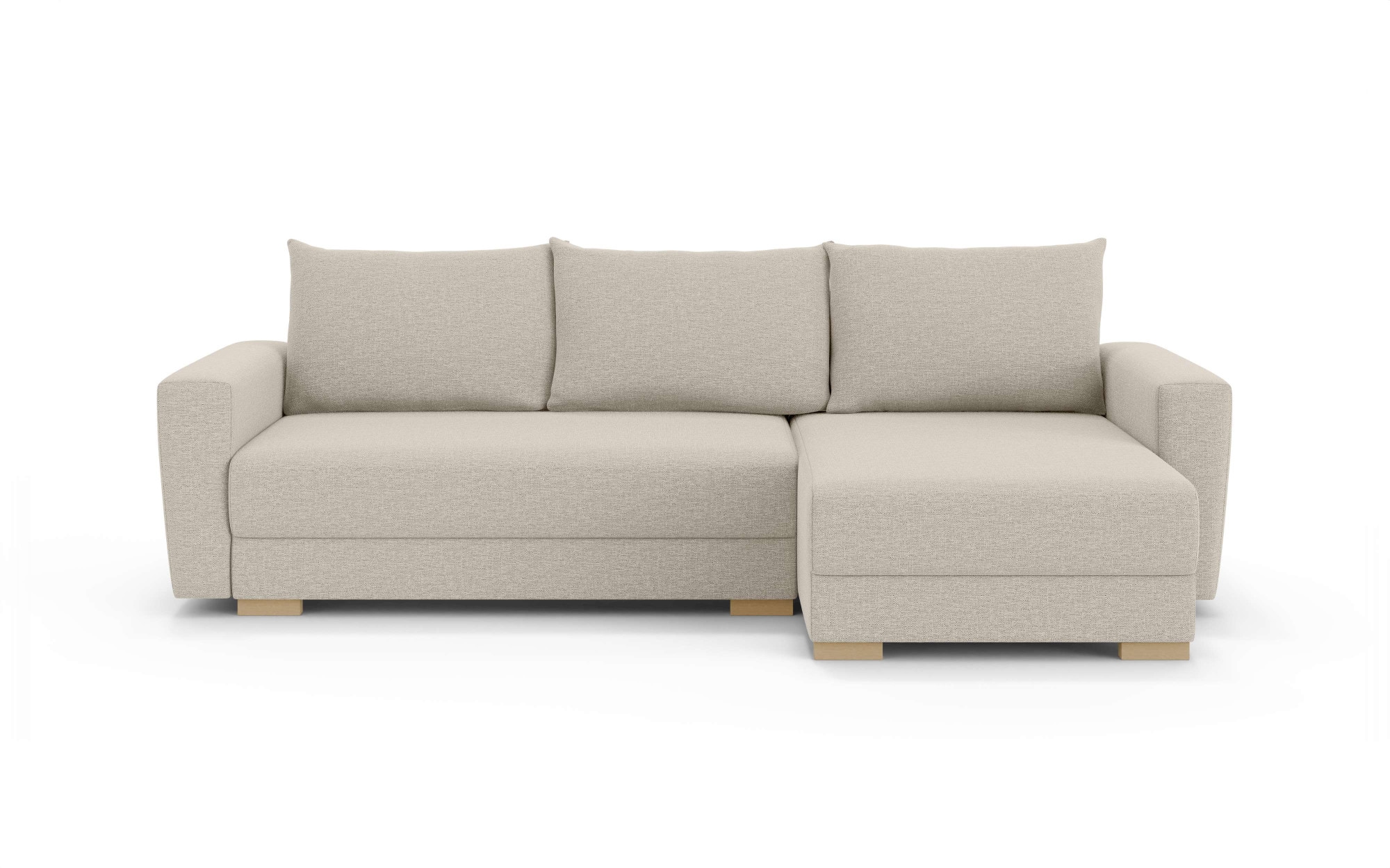 INOSIGN Ecksofa »MAGHERA universell Schlafsofa mit Bettkasten, Maße B/T/H: 255/142/84cm«, L-Form mit Recamiere rechts oder links montierbar, hoher Sitzkomfort