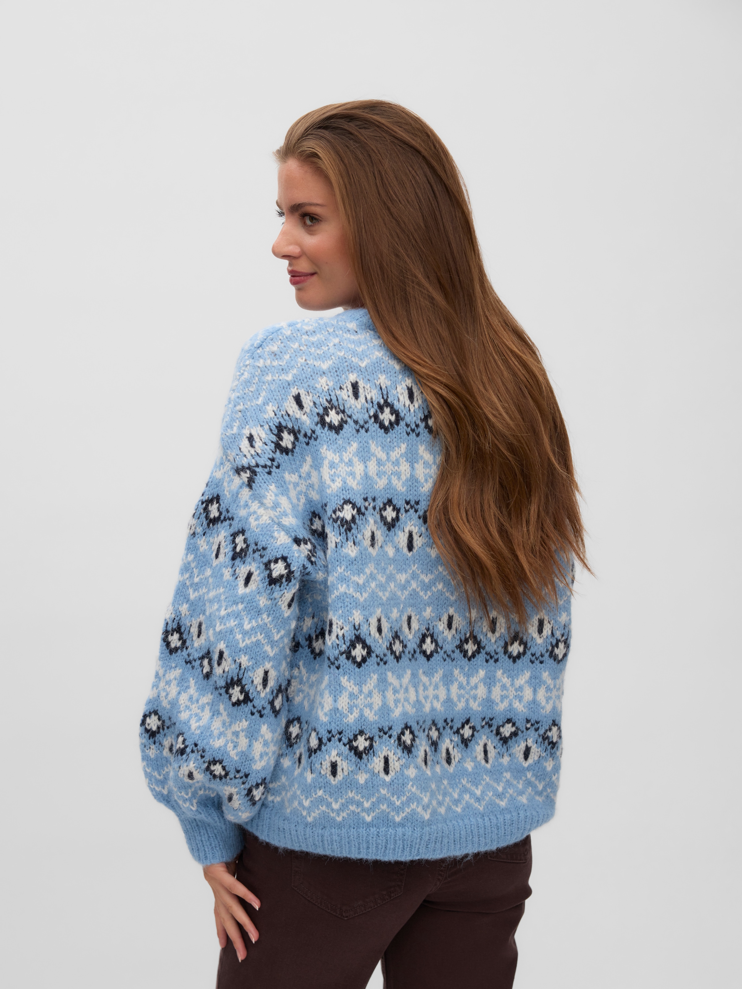 Vero Moda Strickpullover »VMELIN LS O-NECK PULLOVER LCS« Kunstfaser, oversize