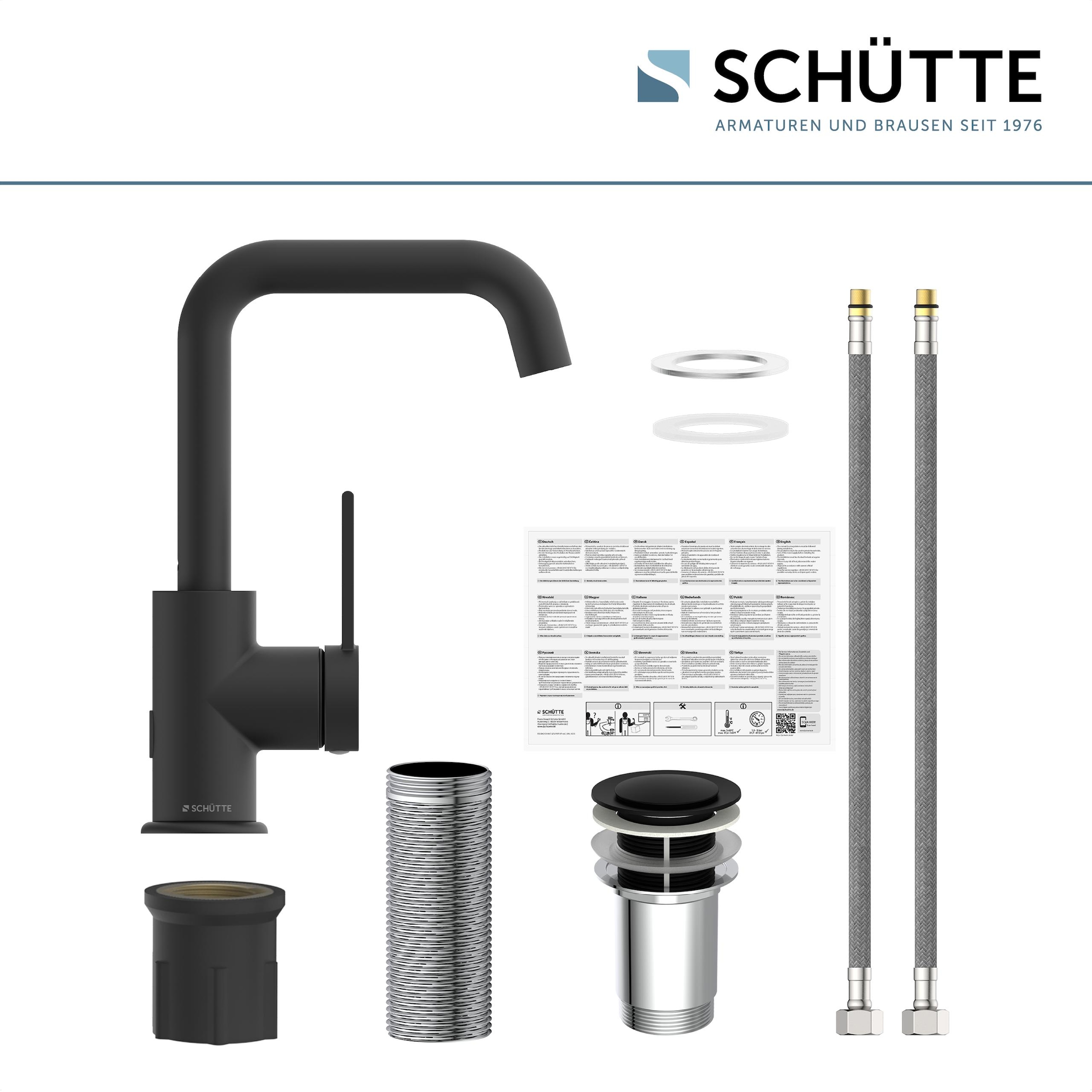 Schütte Waschtischarmatur »»LOS ANGELES««, (1 St.), Praktische Cold-Start-Funktion zum Energiesparen