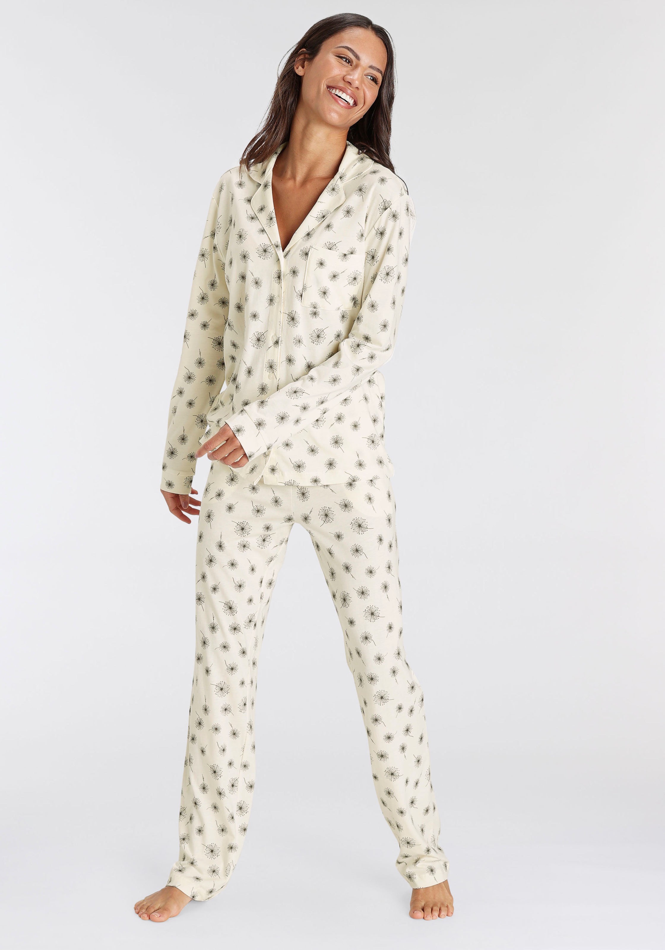 s.Oliver Pyjama, (2 tlg.), mit schönem Muster