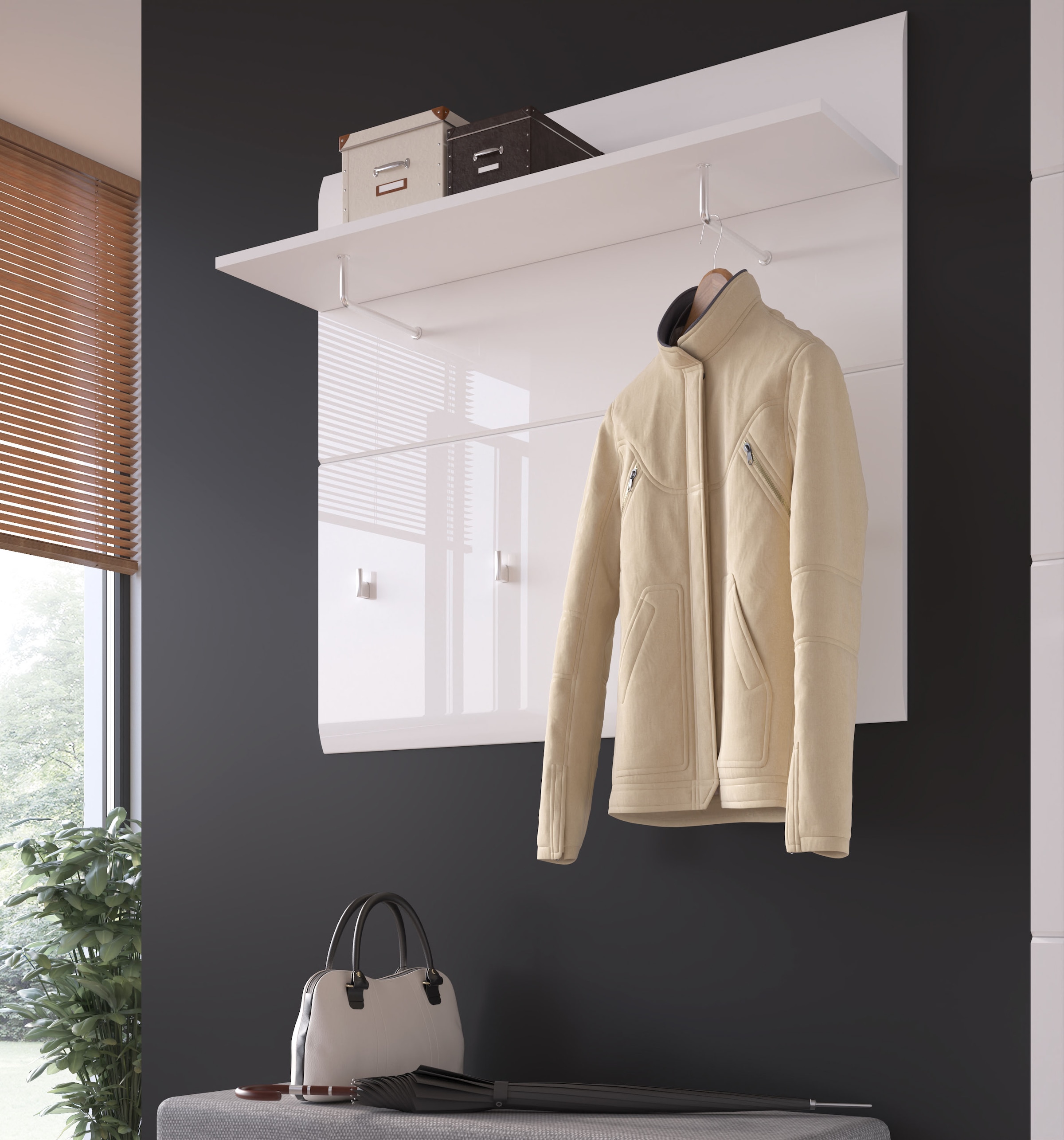 LIVING CHARM Garderobenpaneel »Merano«, Breite ca. 96 cm