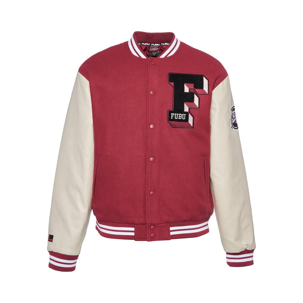 Fubu Bomberjacke »Fubu Herren FM233-009-1 FUBU College Varsity Jacket«, (1 St.), ohne Kapuze