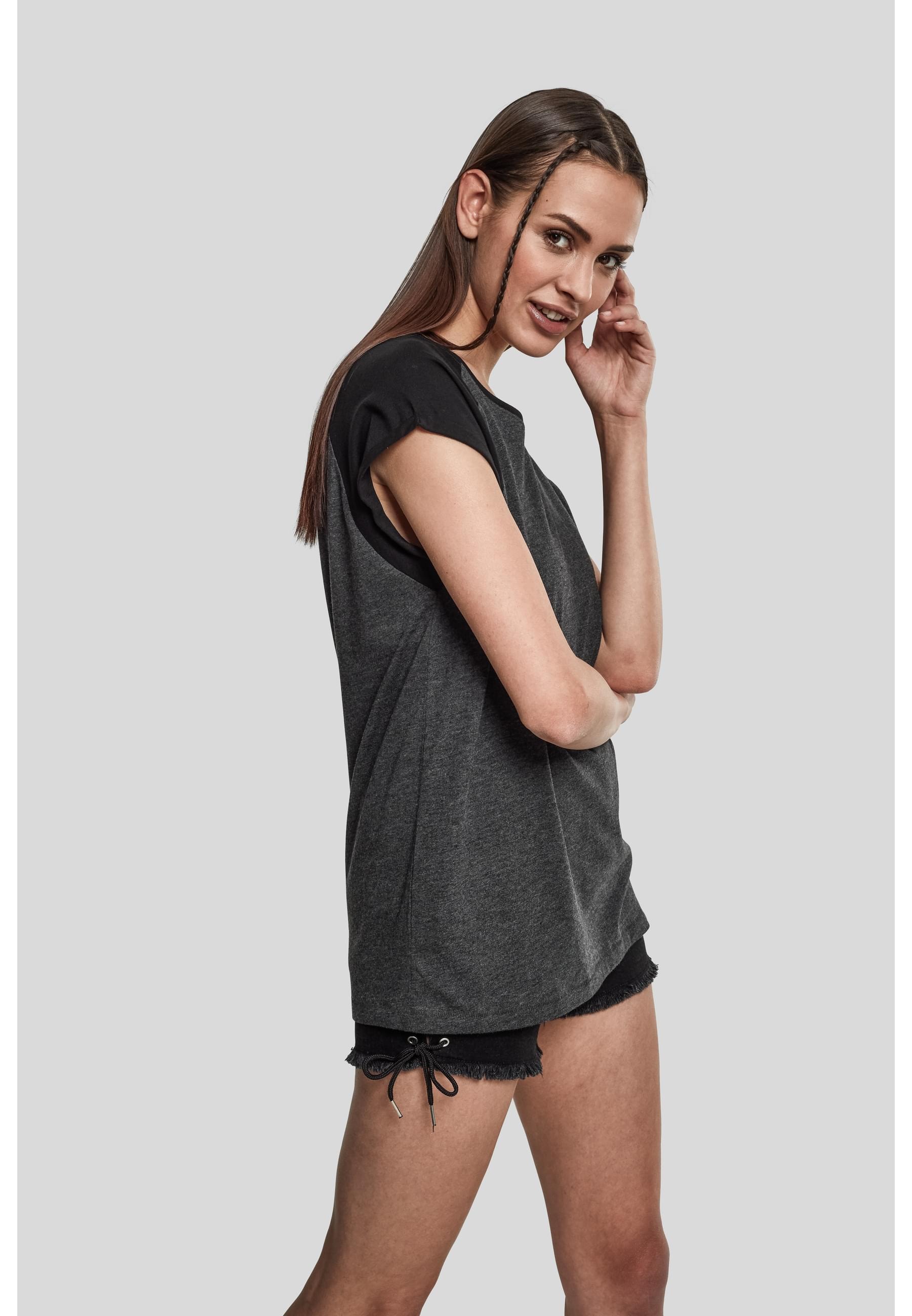 URBAN CLASSICS Kurzarmshirt »Urban Classics Damen Ladies Contrast Raglan Tee«, (1 tlg.)