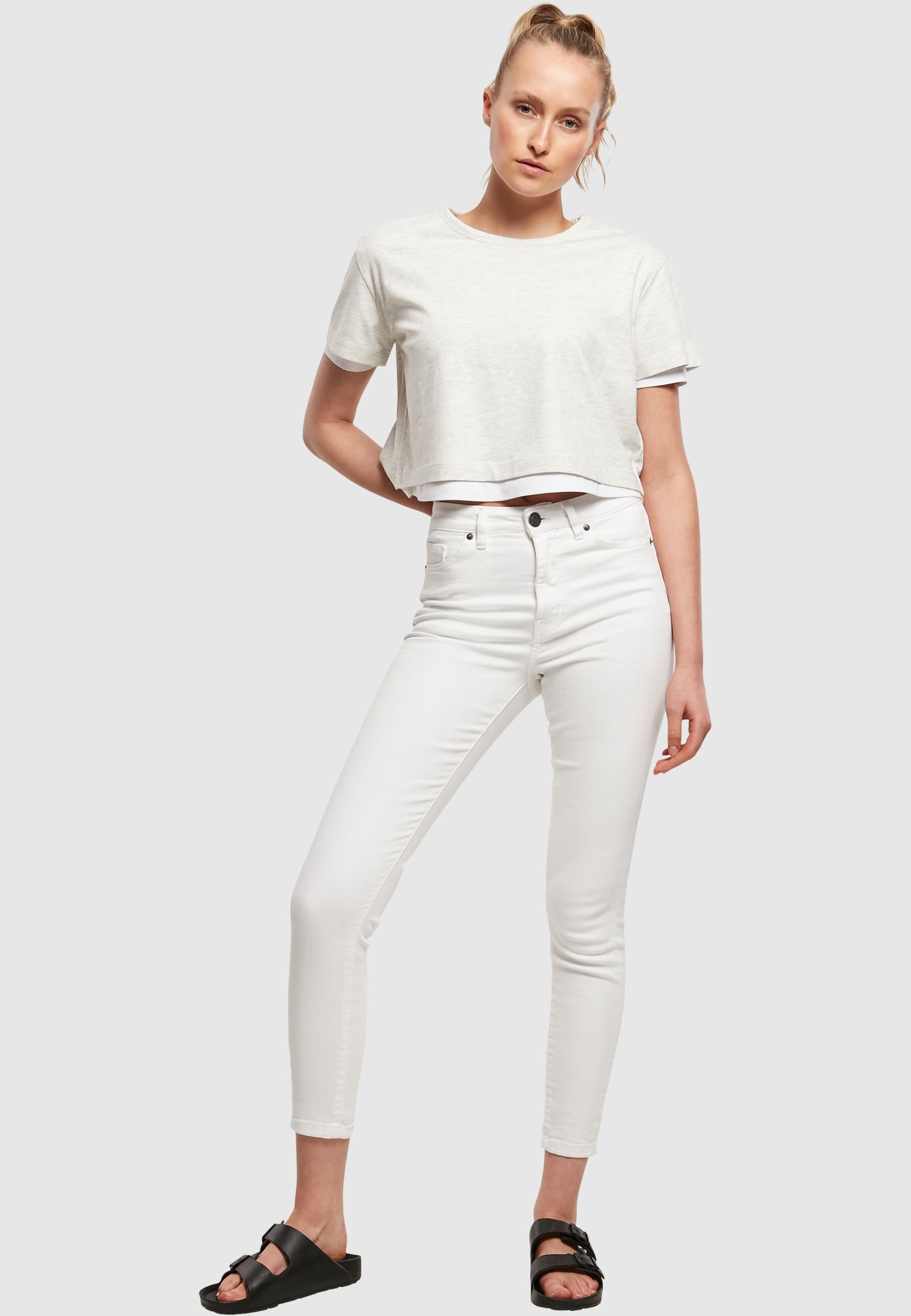 URBAN CLASSICS T-Shirt »Urban Classics Damen Ladies Full Double Layered Tee«, (1 tlg.)