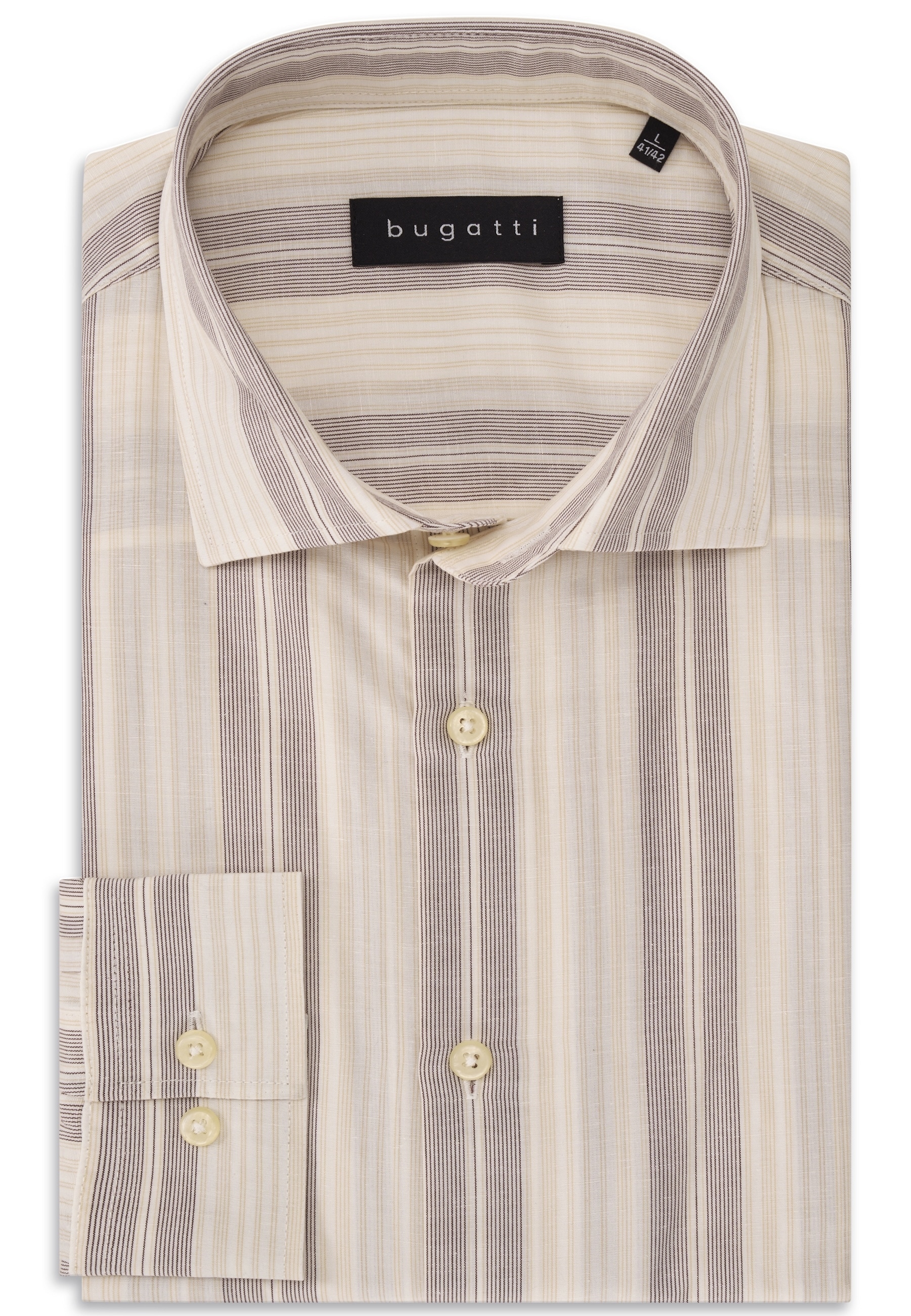 bugatti Businesshemd »Loose Fit« gestreift mit Kentkragen