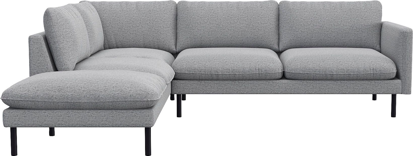 FLEXLUX Ecksofa "Bolzano Designsofa, bequem durch Kaltschaum im Sitz, L-Form" lose Sitz -& Rückenkissen, hohe Füße