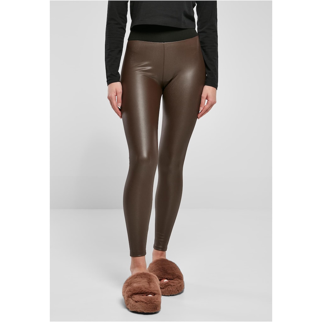 URBAN CLASSICS Leggings »Damen Ladies Faux Leather High Waist Leggings« (1 tlg.)