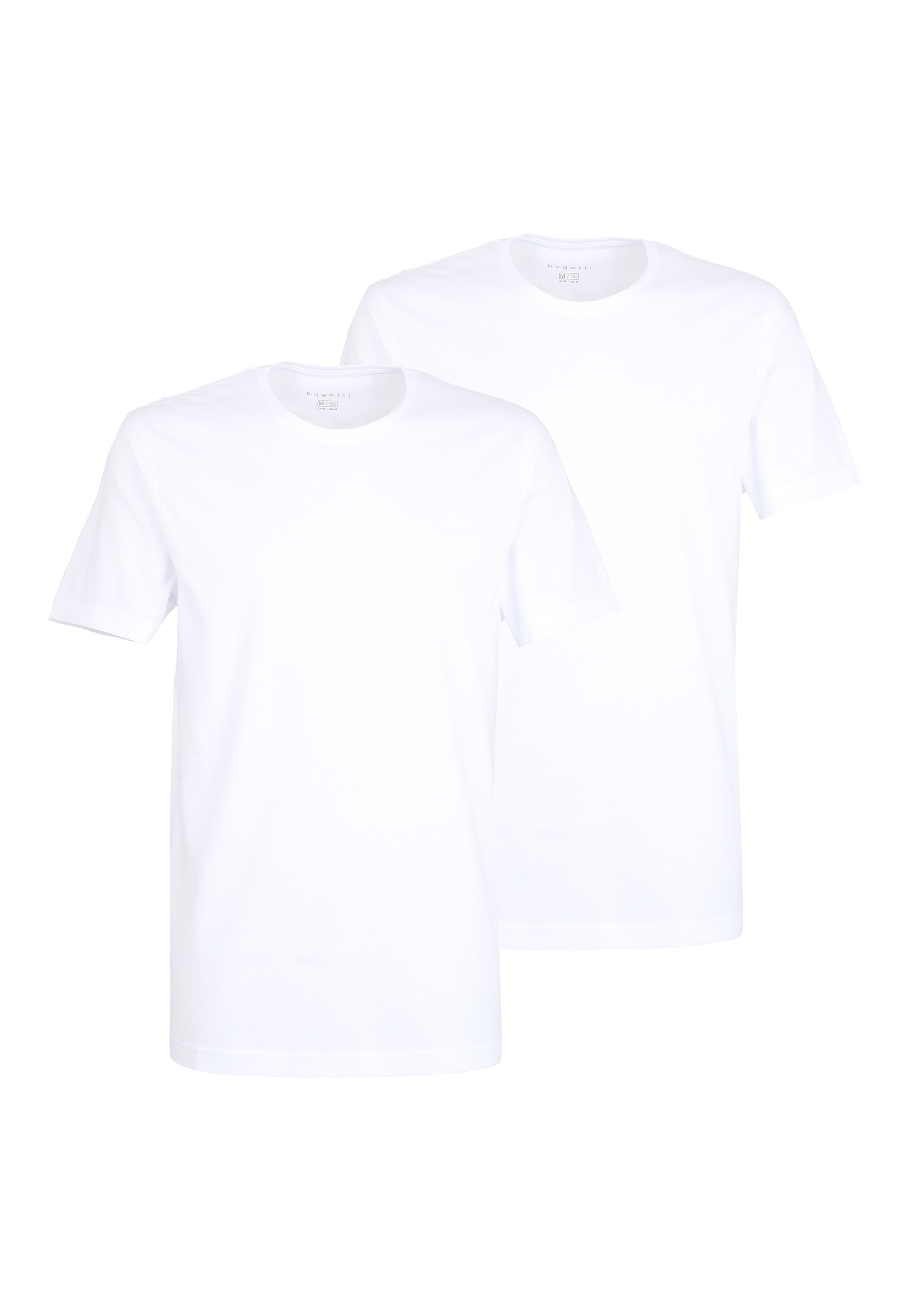 bugatti T-Shirt "Bari", (2er Pack), Rundhalsausschnitt, Kurzarm, basic, Bau günstig online kaufen