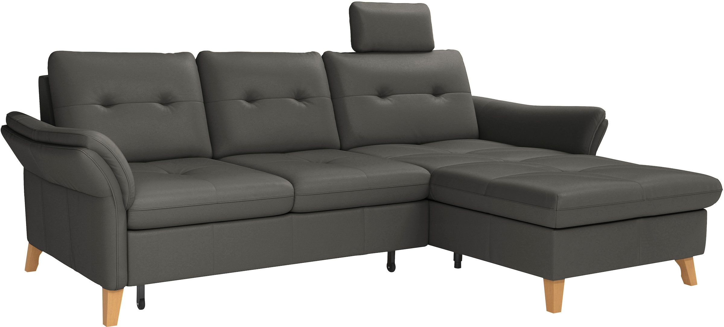 sit&more Ecksofa »Göteborg«, Sitztiefenverstellung und Federkern, wahlweise mit Bettfunktion