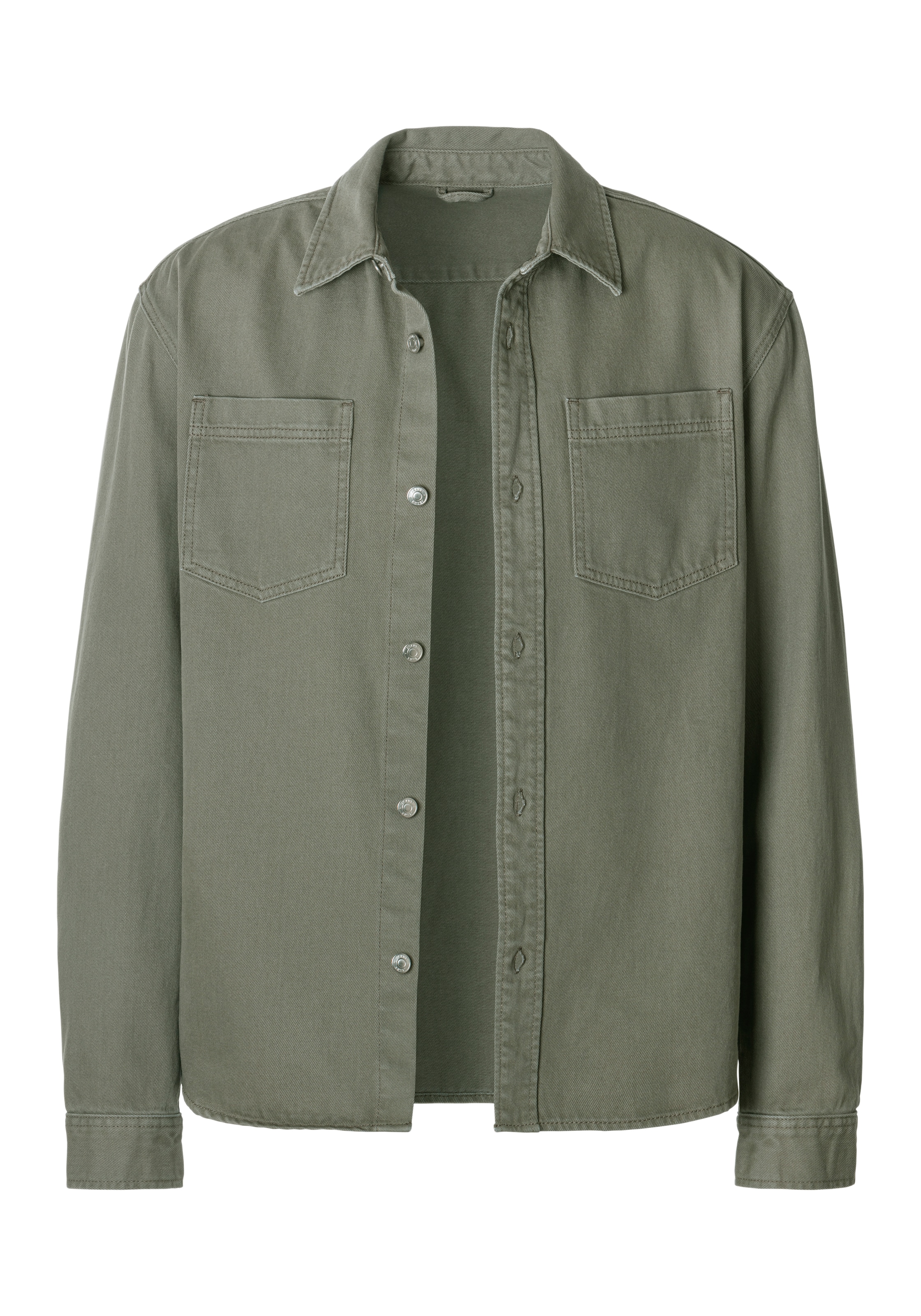 John Devin Hemdjacke, weites Overshirt aus Baumwolle, mit aufgesetzten Tasc günstig online kaufen