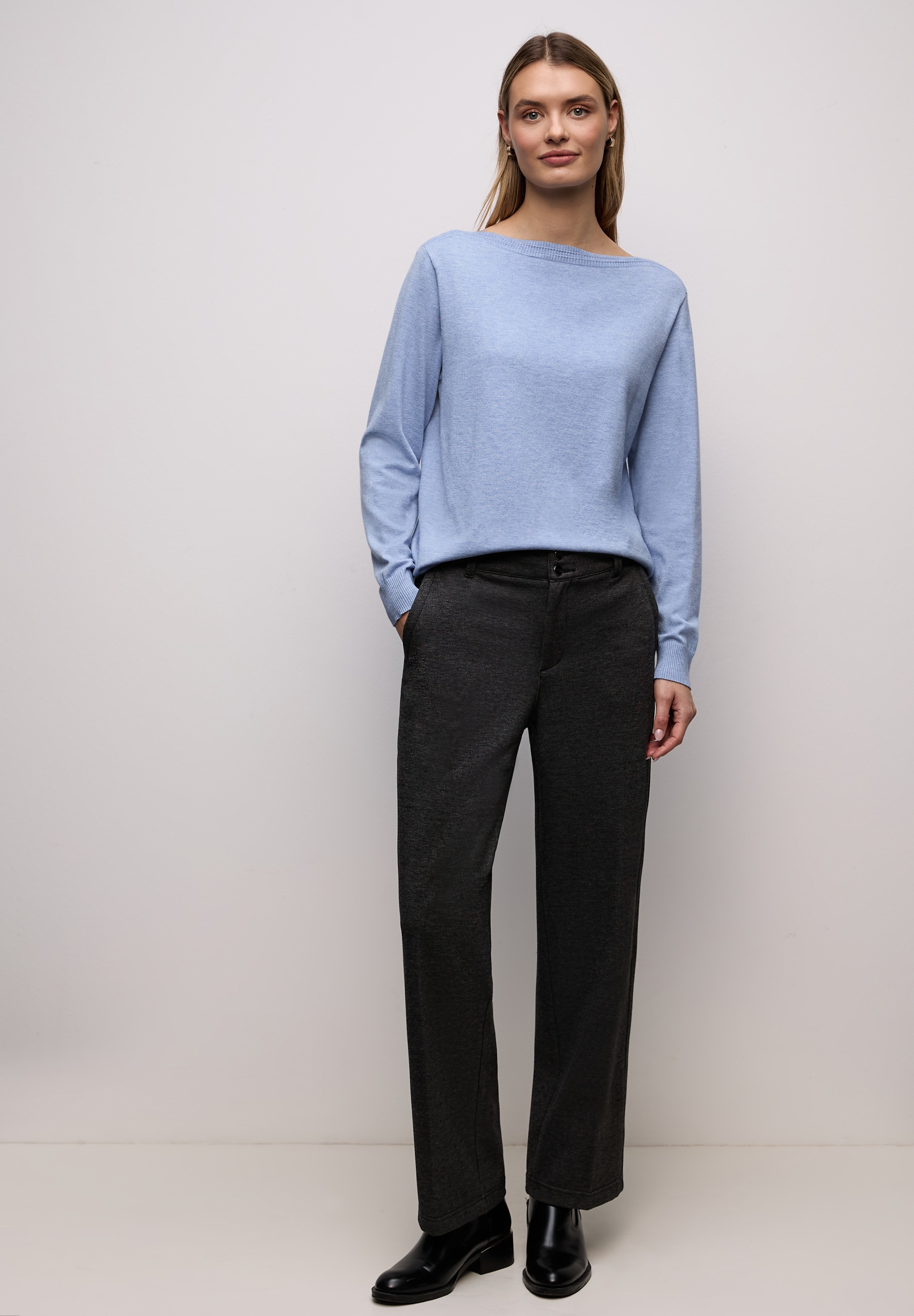 STREET ONE Strickpullover mit U-Boot-Ausschnitt