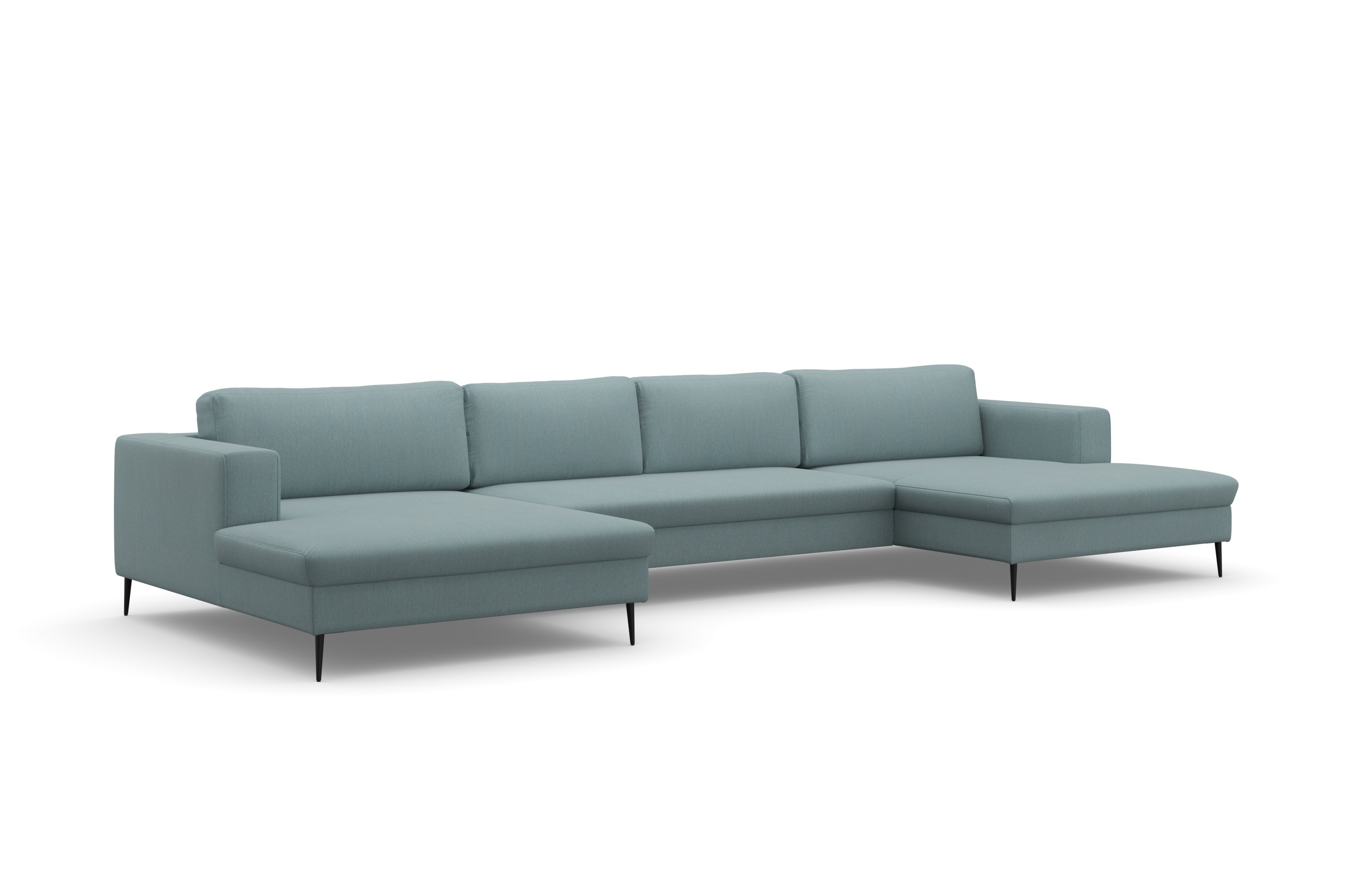 Thumbnail - DOMO collection Wohnlandschaft "Modica U-Form aktuelles, kubisches Design mit 2 Recamieren, viel Platz" XXL, in moderner...