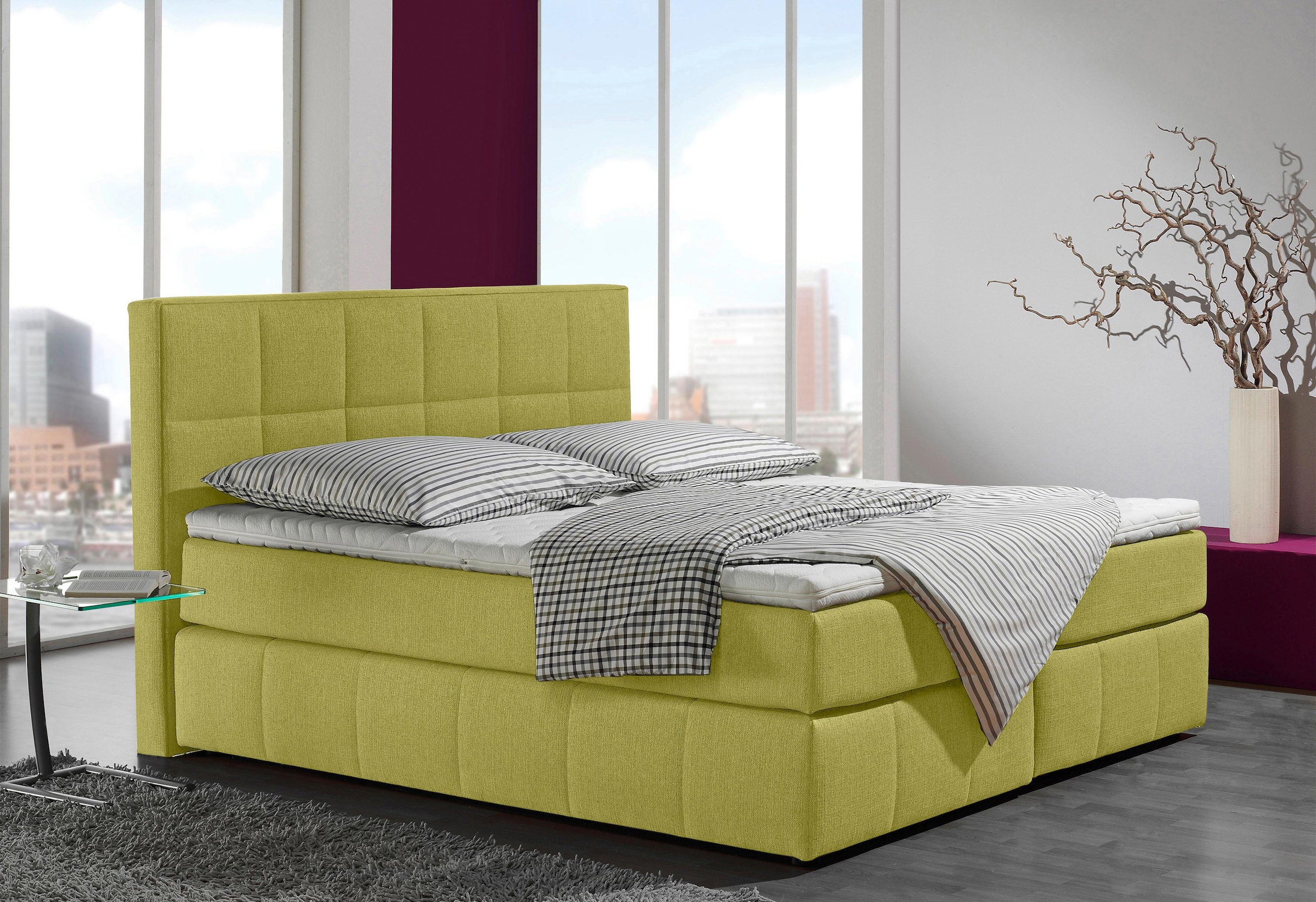 Home affaire Boxspringbett "Casano" mit feiner Steppung, in 3 Matratzenarte günstig online kaufen