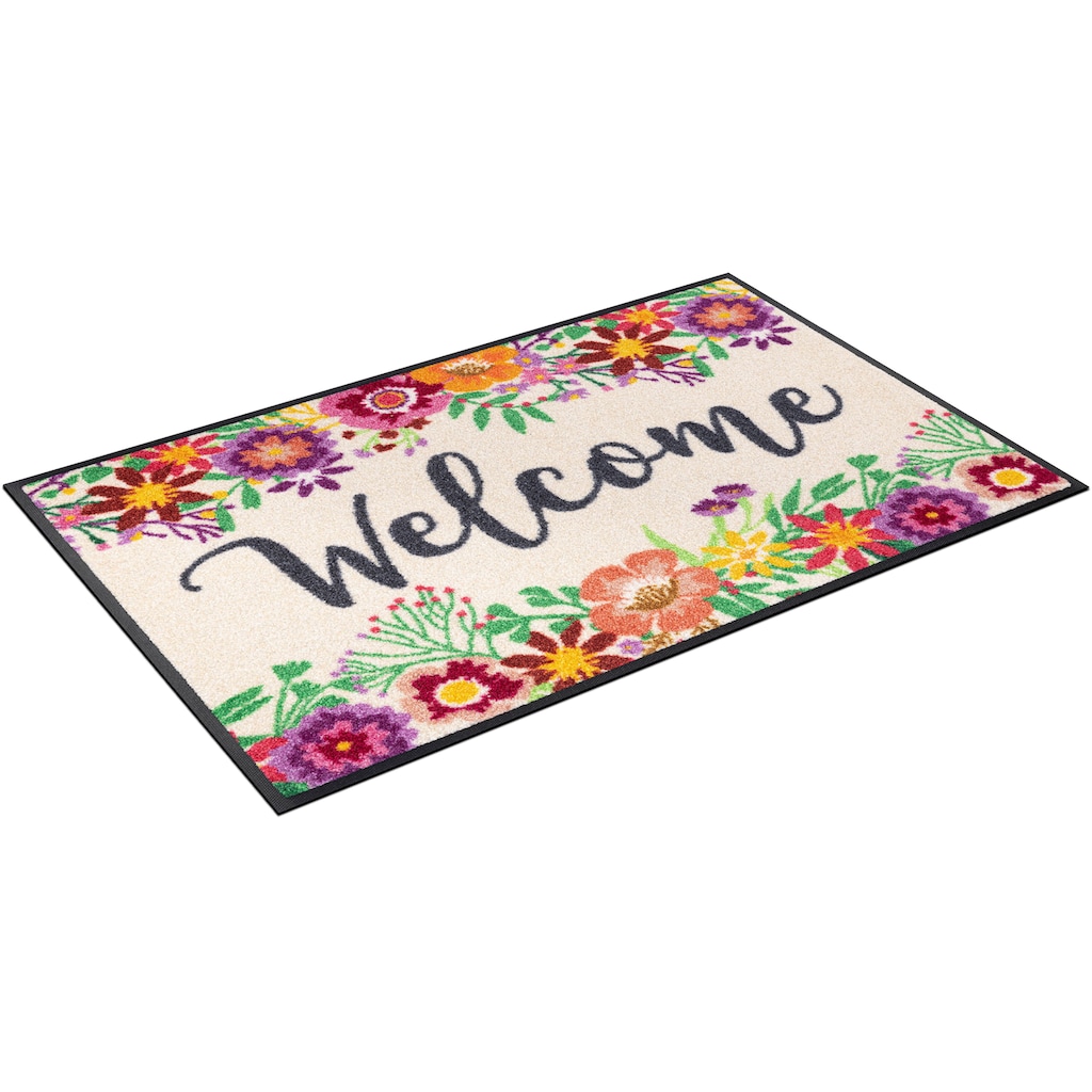 wash+dry by Kleen-Tex Fußmatte »Welcome Blooming«, rechteckig