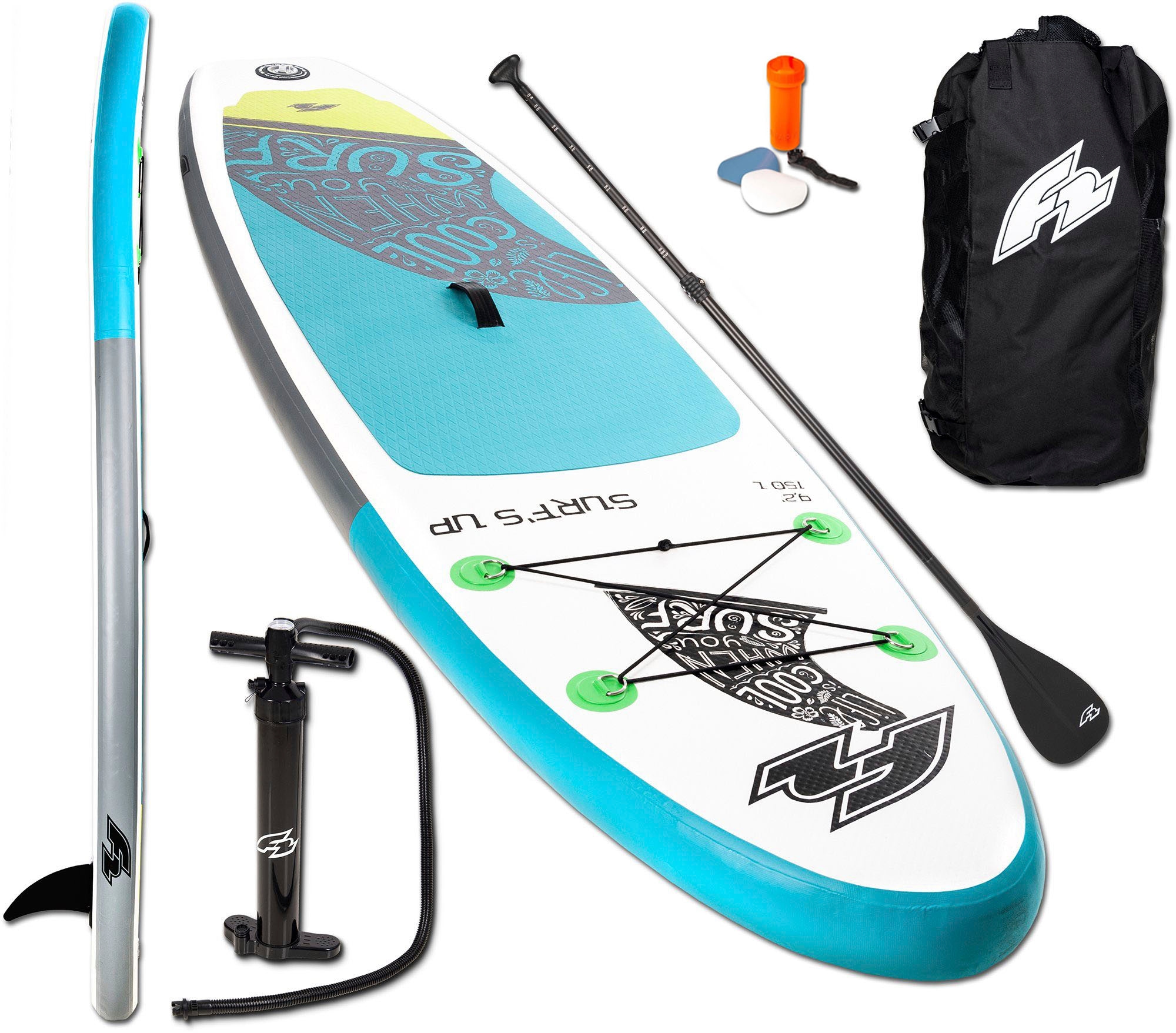 F2 Inflatable SUP-Board »F2 Surf's Up Kids«, (Set, 5 tlg., mit Paddel), Stand Up Paddling