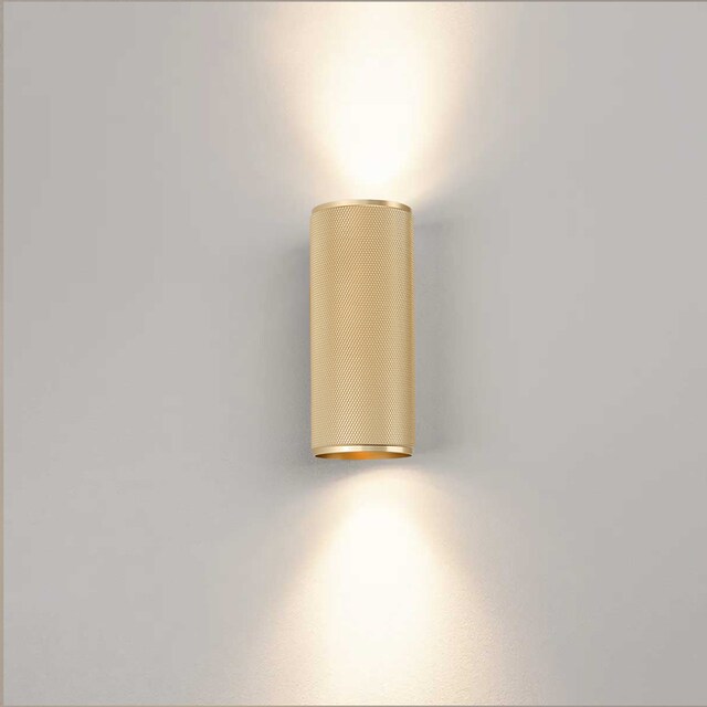 Brilliant Wandleuchte »Marty«, 2 flammig-flammig, Up/Down Light, 16 x 7 cm,  GU10, Aluminium, goldfarben | BAUR