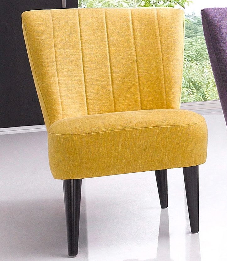 OTTO home Cocktailsessel "Jan" mit Wellenunterfederung, Massivholzfüße