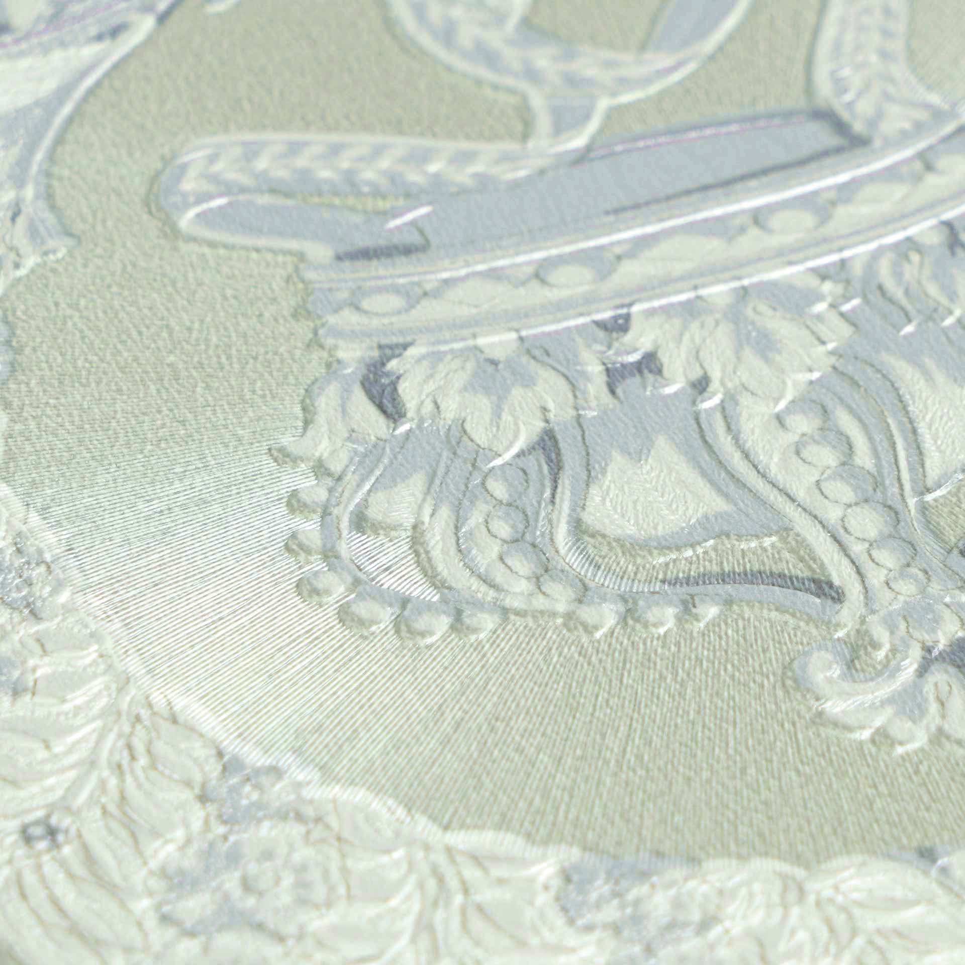 Versace Vliestapete »Versace 6 Heritage –« 3D-Optik | Barock | Motiv geprägt Opulentes Medaillon-Design mit Glanz & fein strukturierter Oberfläche