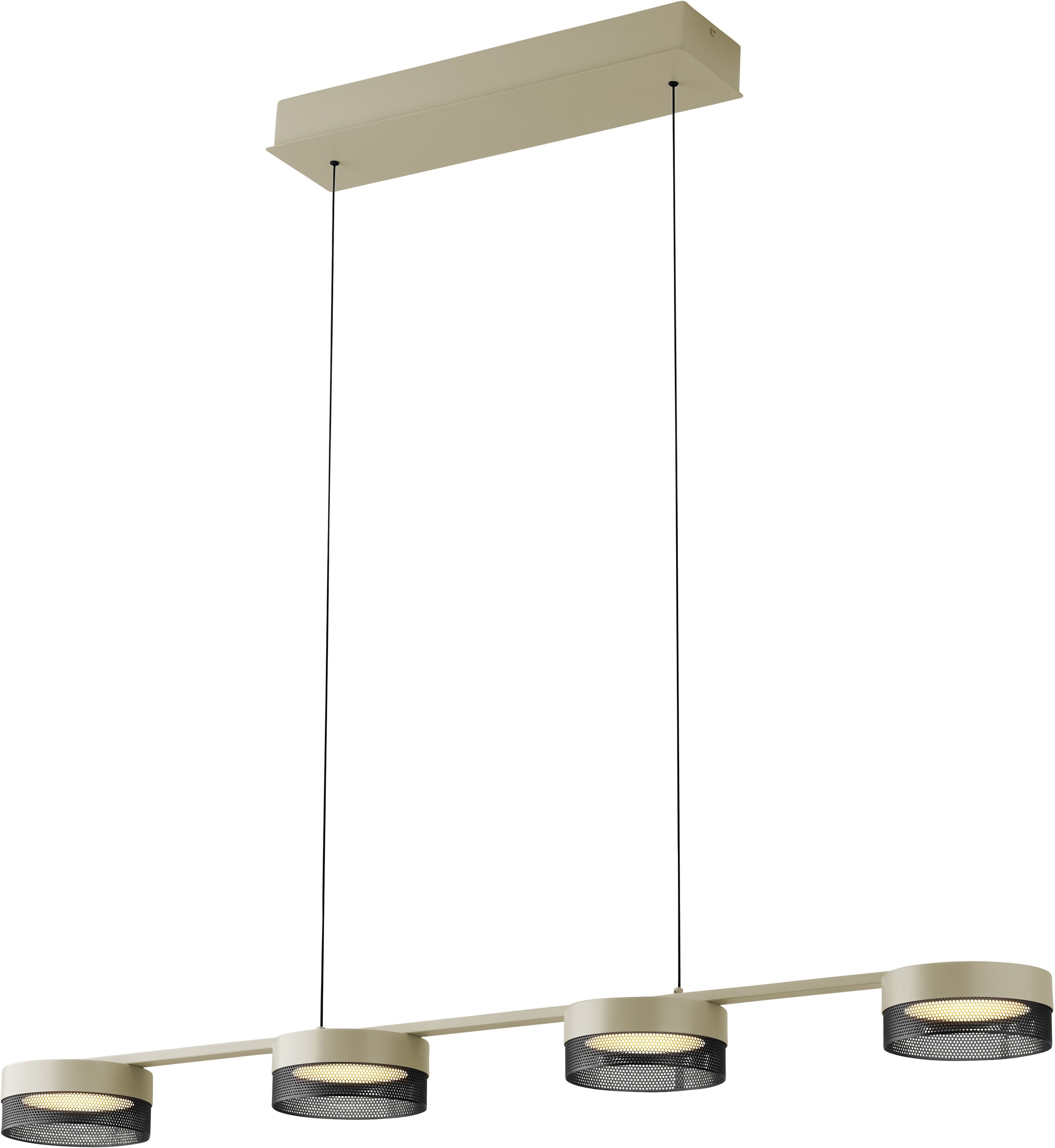 HELL höllisch gutes Licht LED Pendelleuchte »MESH« LED-Modul 1 Stk. Warmweiß Tastdimmer,  Stufenlos höhenverstellbar
