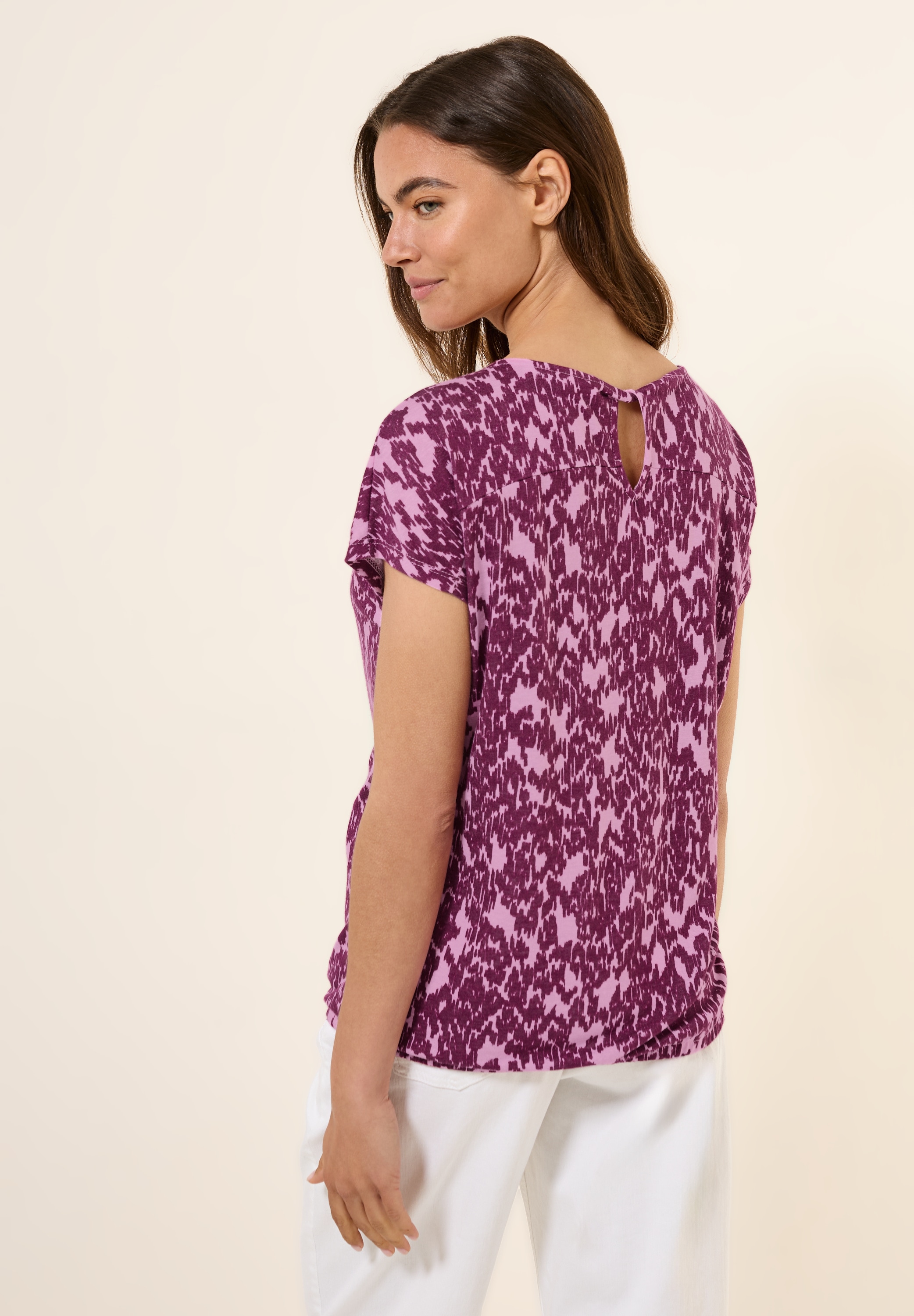 Cecil T-Shirt, mit Muster, Minimal-Print