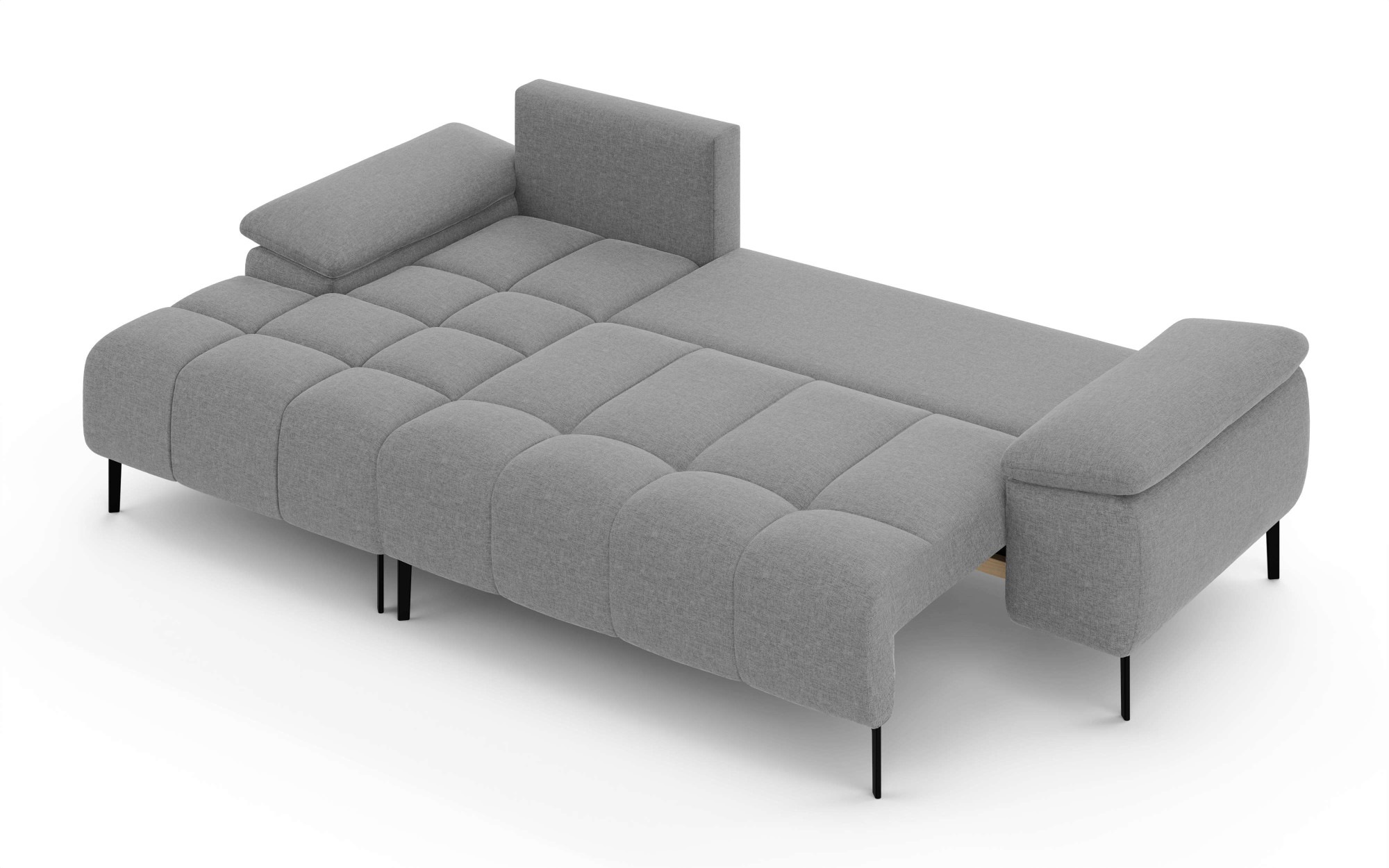 INOSIGN Ecksofa »DROMARA Schlafsofa mit Bettkasten, Maße: B/T/H 277/141/91 cm«, L-Form mit Recamiere rechts/links bestellbar, Wellenunterfederung