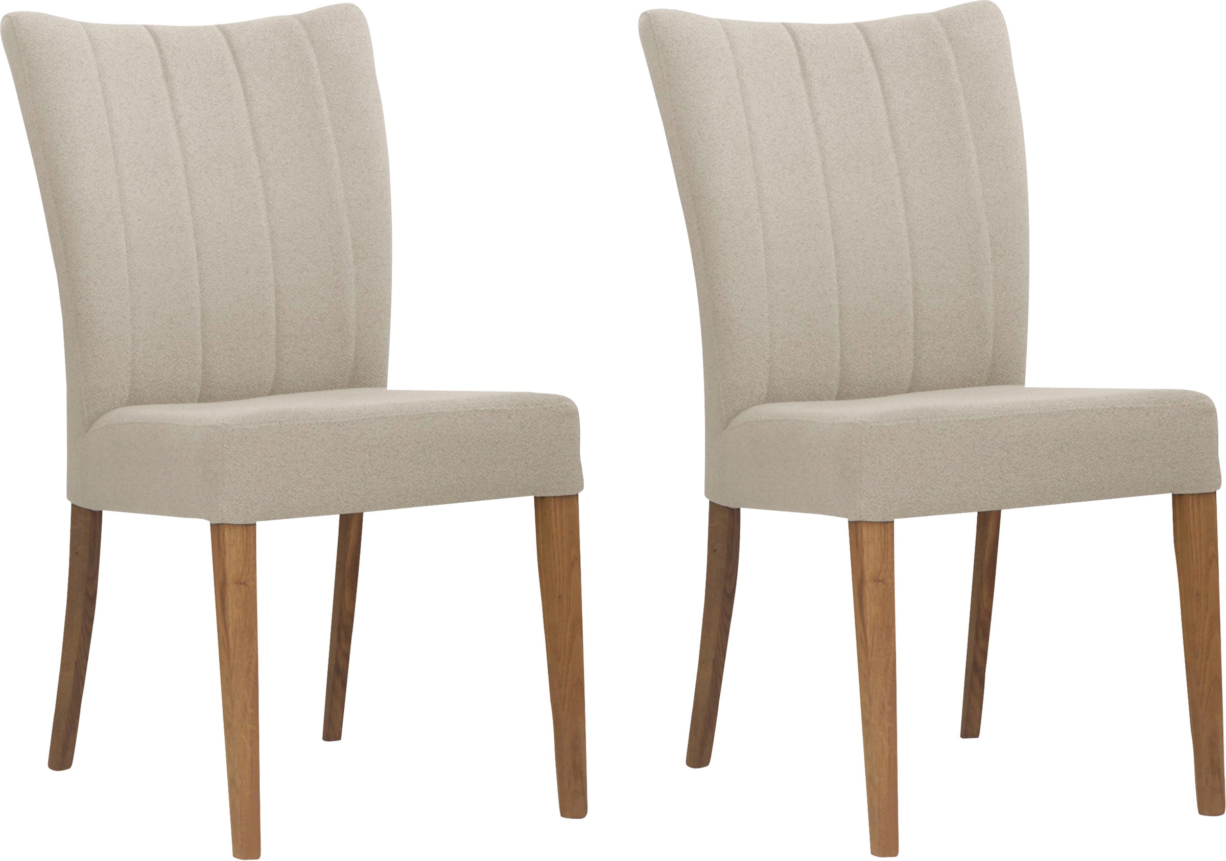 Home affaire 4-Fußstuhl "Dia" (Set) 2 Stk. Strukturstoff Gestell Eiche mass günstig online kaufen