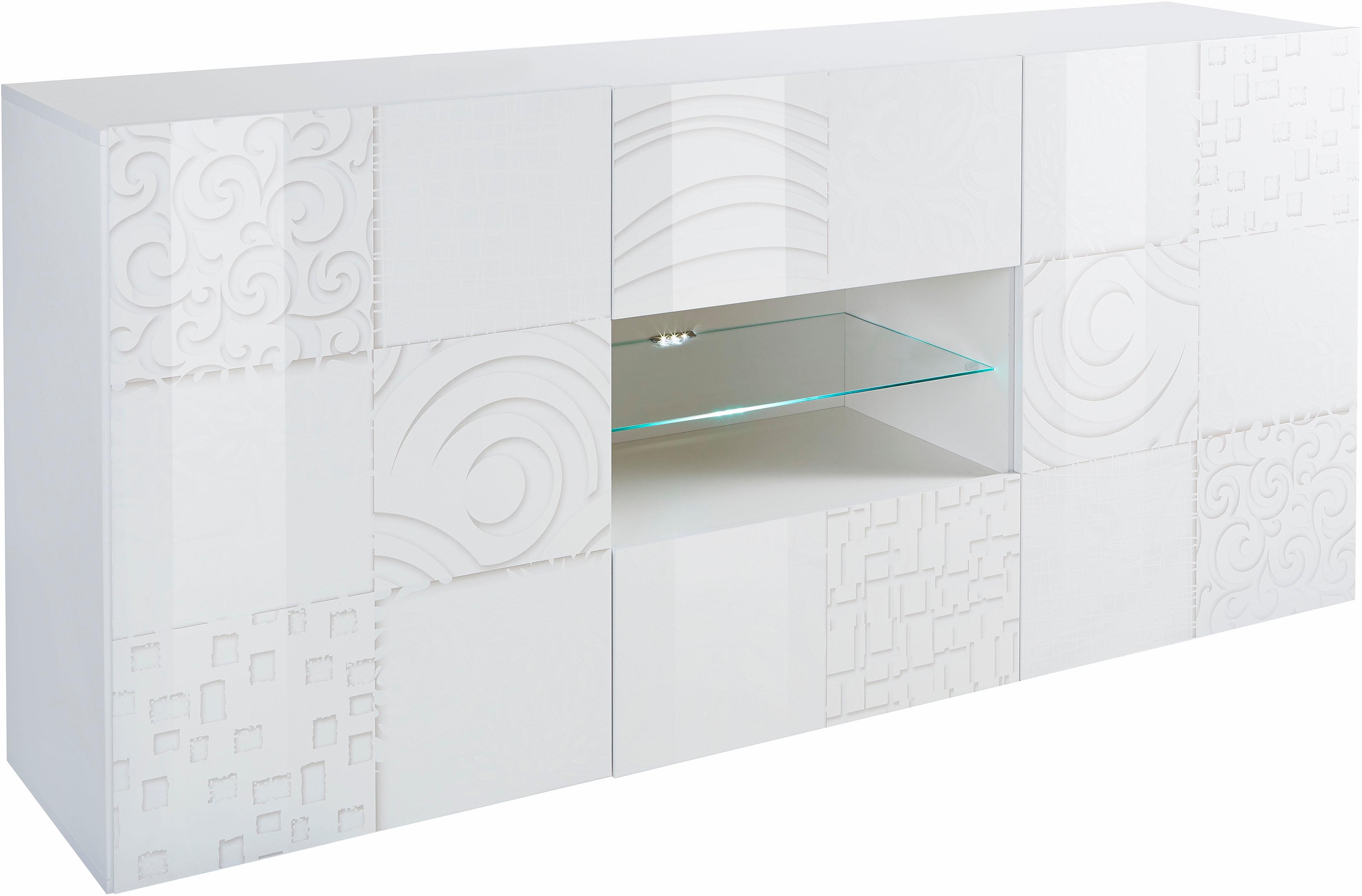 Home affaire Sideboard "Miro" Breite 181 cm mit dekorativem Siebdruck