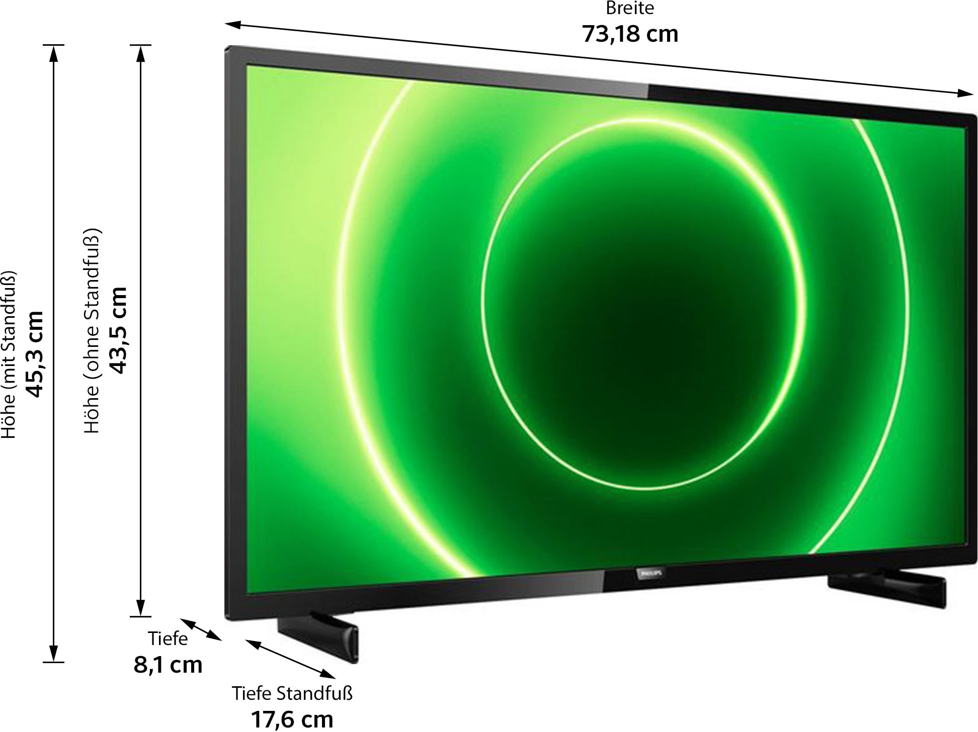 Philips LED-Fernseher »32PFS6805/12«, 80 cm/32 Zoll, Full HD, Smart-TV