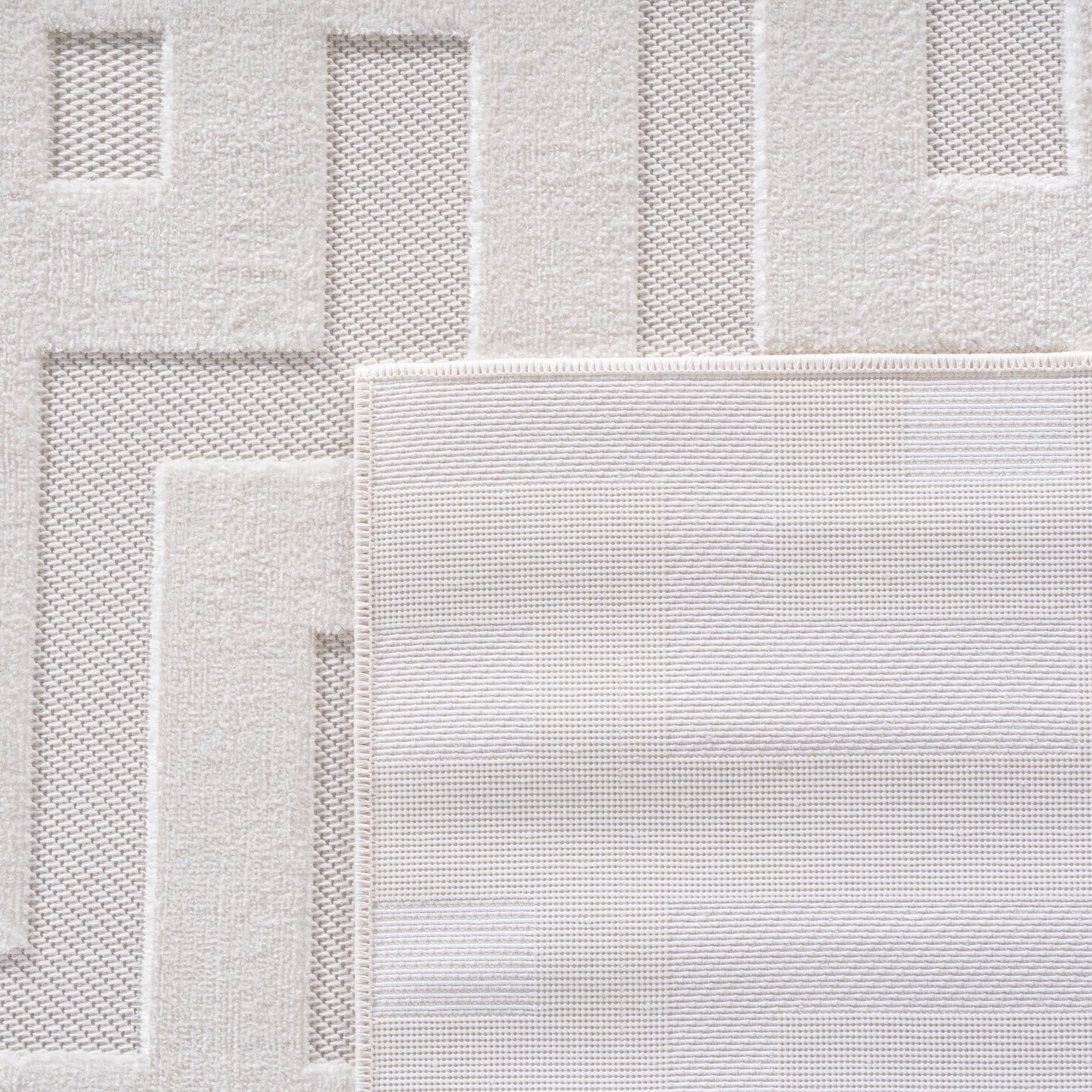 Ayyildiz Teppiche Teppich »DOHA 1656«, rechteckig, 4 mm Höhe, Läufer, 3D Hoch-Tief-Effekt, weicher Kurzflor, In- und Outdoor