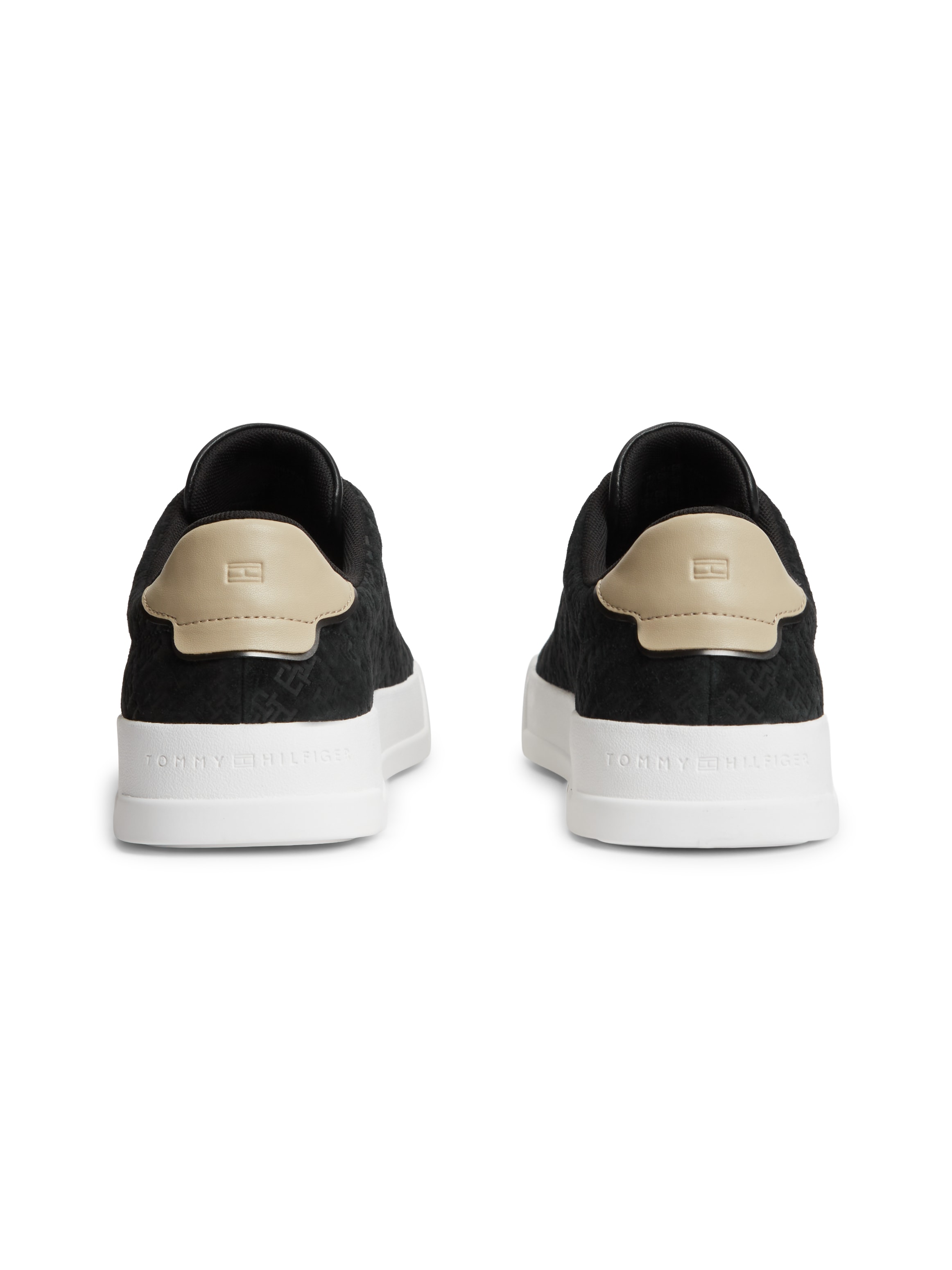 Tommy Hilfiger »TH COURT LTH MIX  MONOGRAM«  Freizeitschuh, Halbschuh, Schnürer mit TH-Allover-Prägung