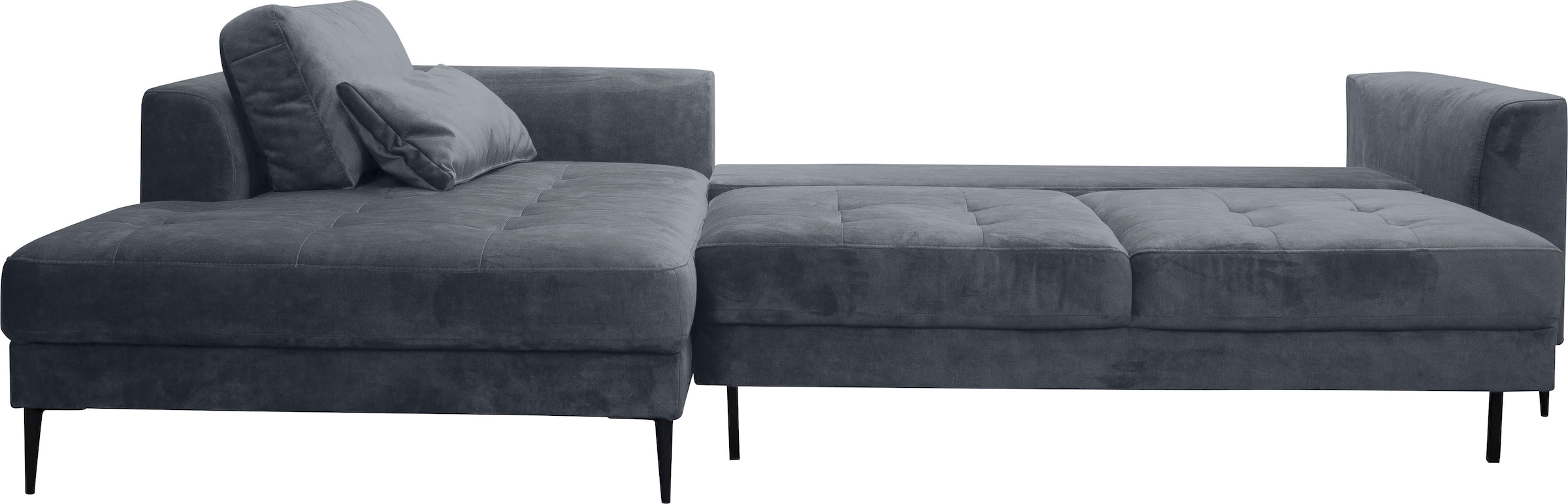 TRENDMANUFAKTUR Ecksofa »Luzi, wahlweise mit Schlaffunktion & Bettkasten. OTTOs Choice, L-Form«, Designsofa mit tollem Sitzkomfort, Metallfüße schwarz, Breite 280 cm