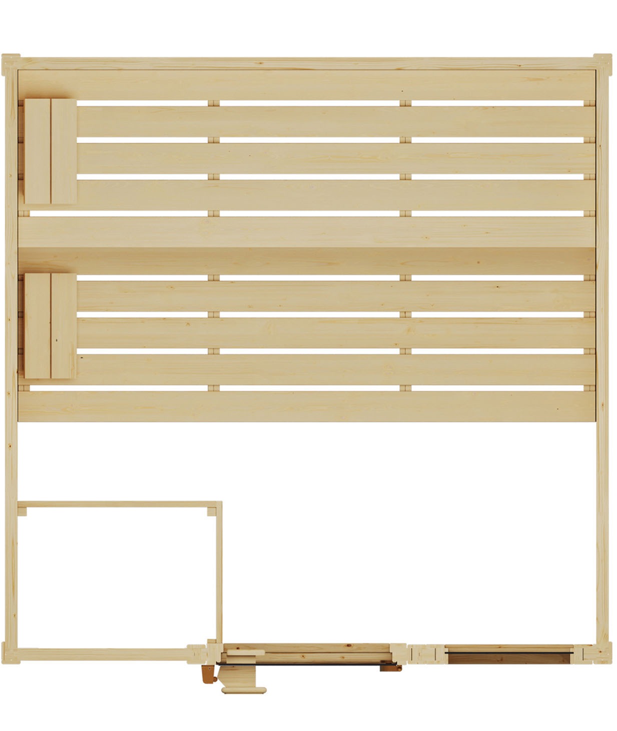weka Sauna »Massivholzsauna VALIDA 3«, Blockbohlen, Fensterelement, moderne Ganzglastür