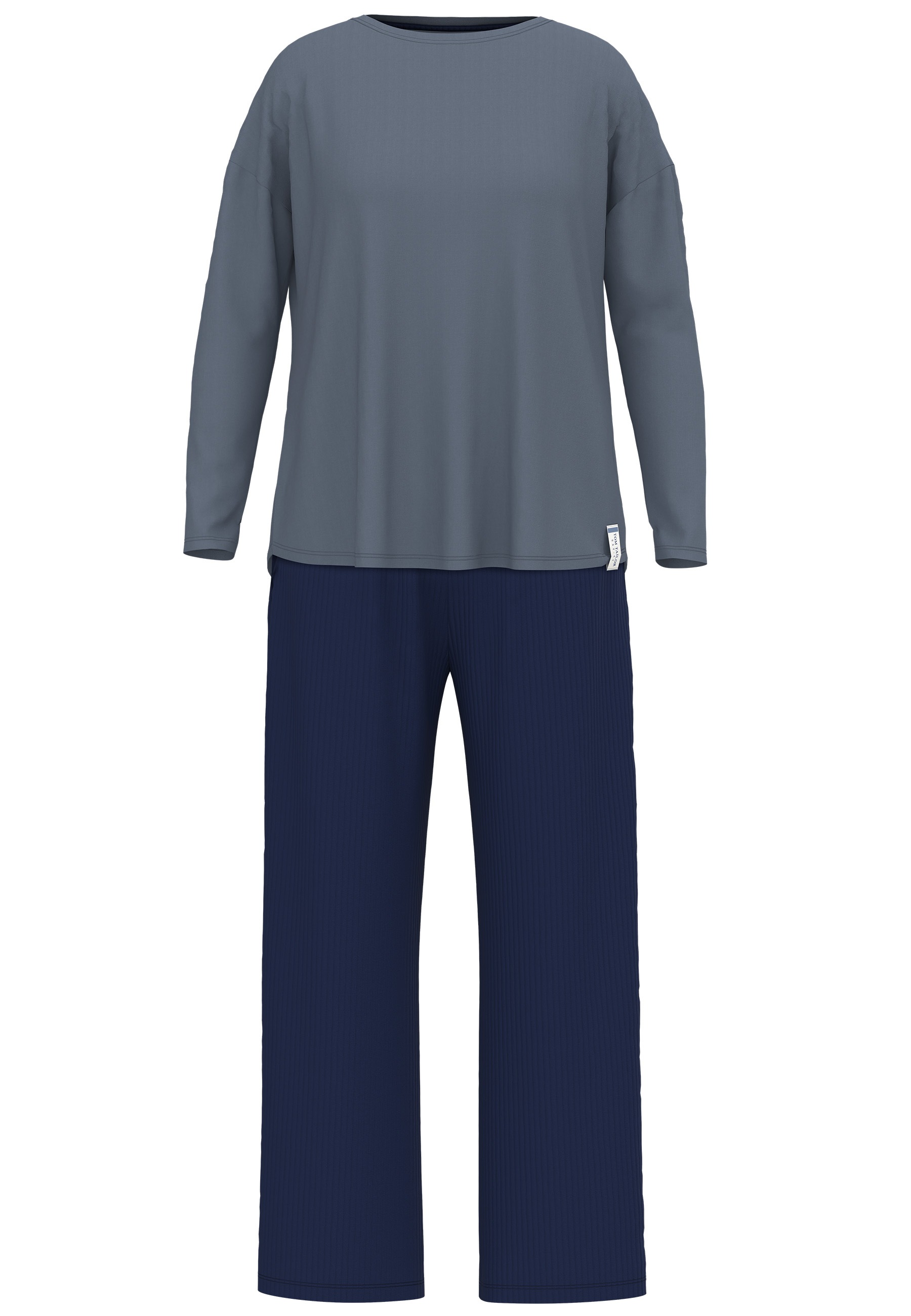 TOM TAILOR Loungeanzug "Sitia" 2 tlg. Langarm, Rundhalsausschnitt, basic, l günstig online kaufen