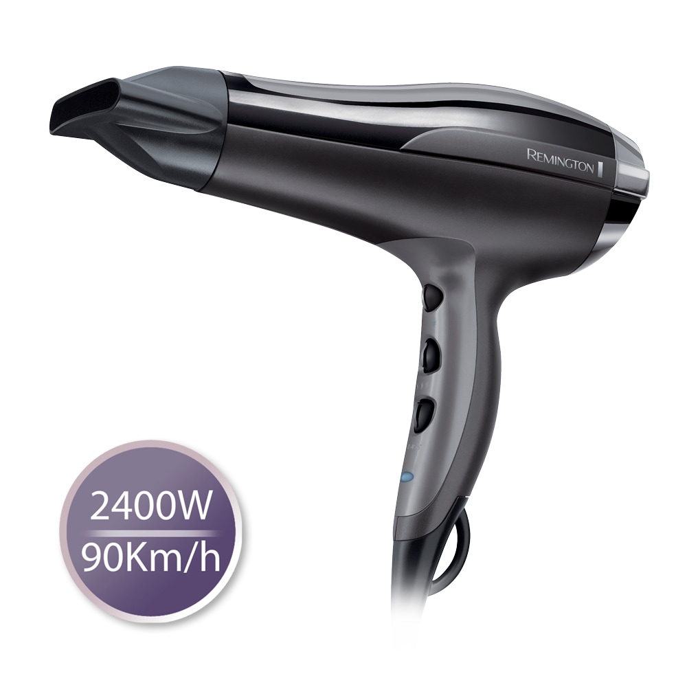 Remington Haartrockner »Pro-Air Turbo (D5220)«, 2400 W, 2 Aufsätze, leicht & leistungsstark, mit Ionenpflege, Wärmeverteilung + Diffusor
