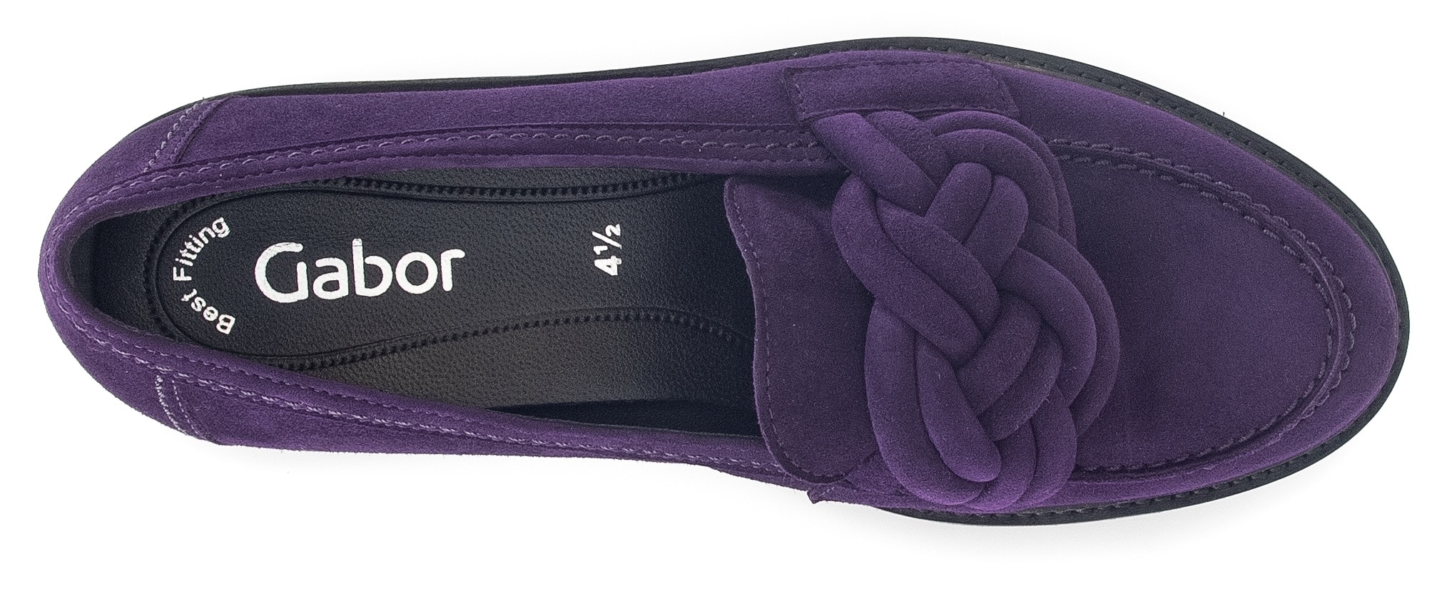 Gabor Loafer, Slipper, Halbschuh, Schlupfschuh mit geflochtenem Zierriegel