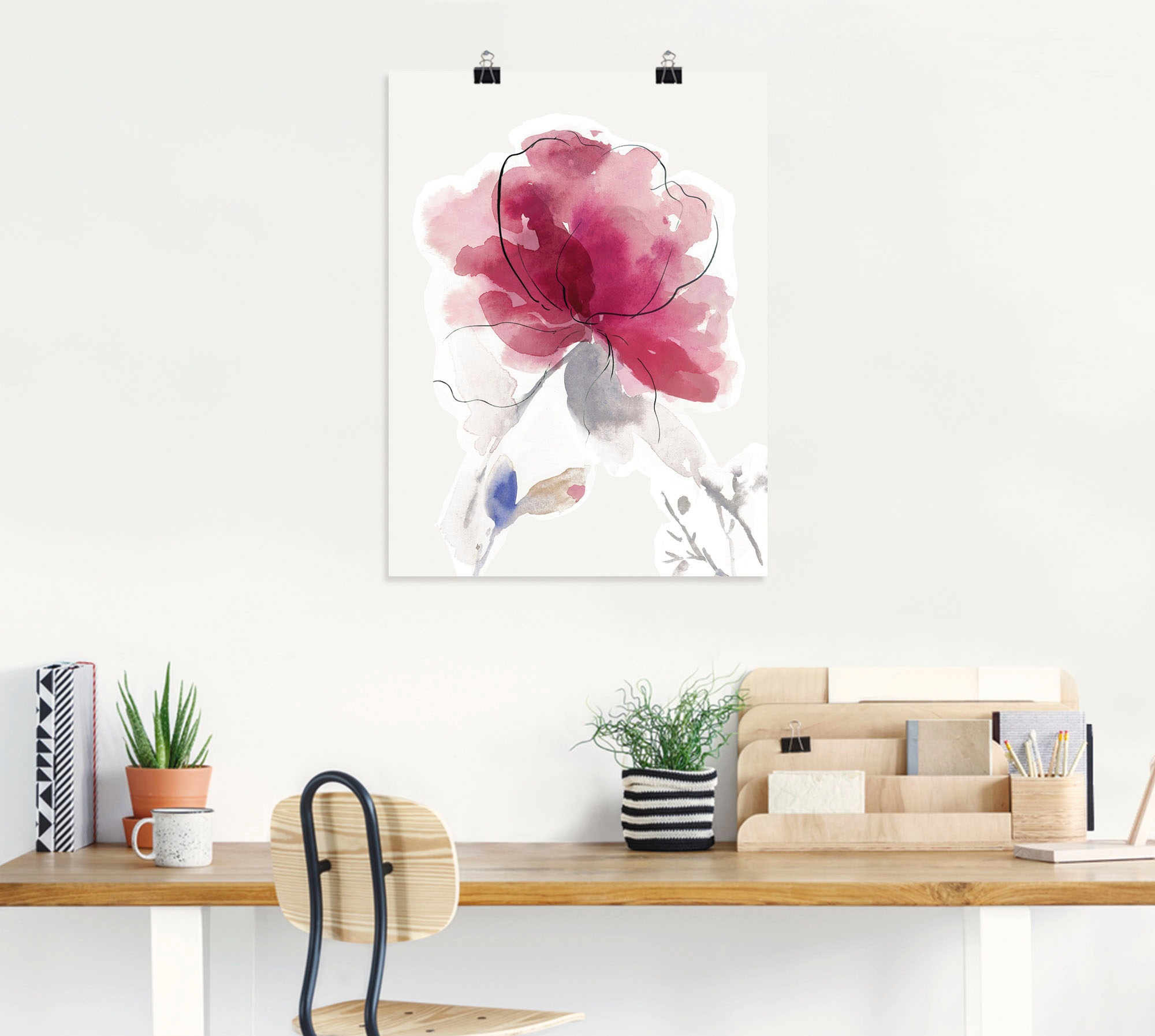 Artland Wandbild »Rosige Blüte II.«, Blumenbilder, (1 St.), als Alubild, Outdoorbild, Leinwandbild, Poster in verschied. Größen