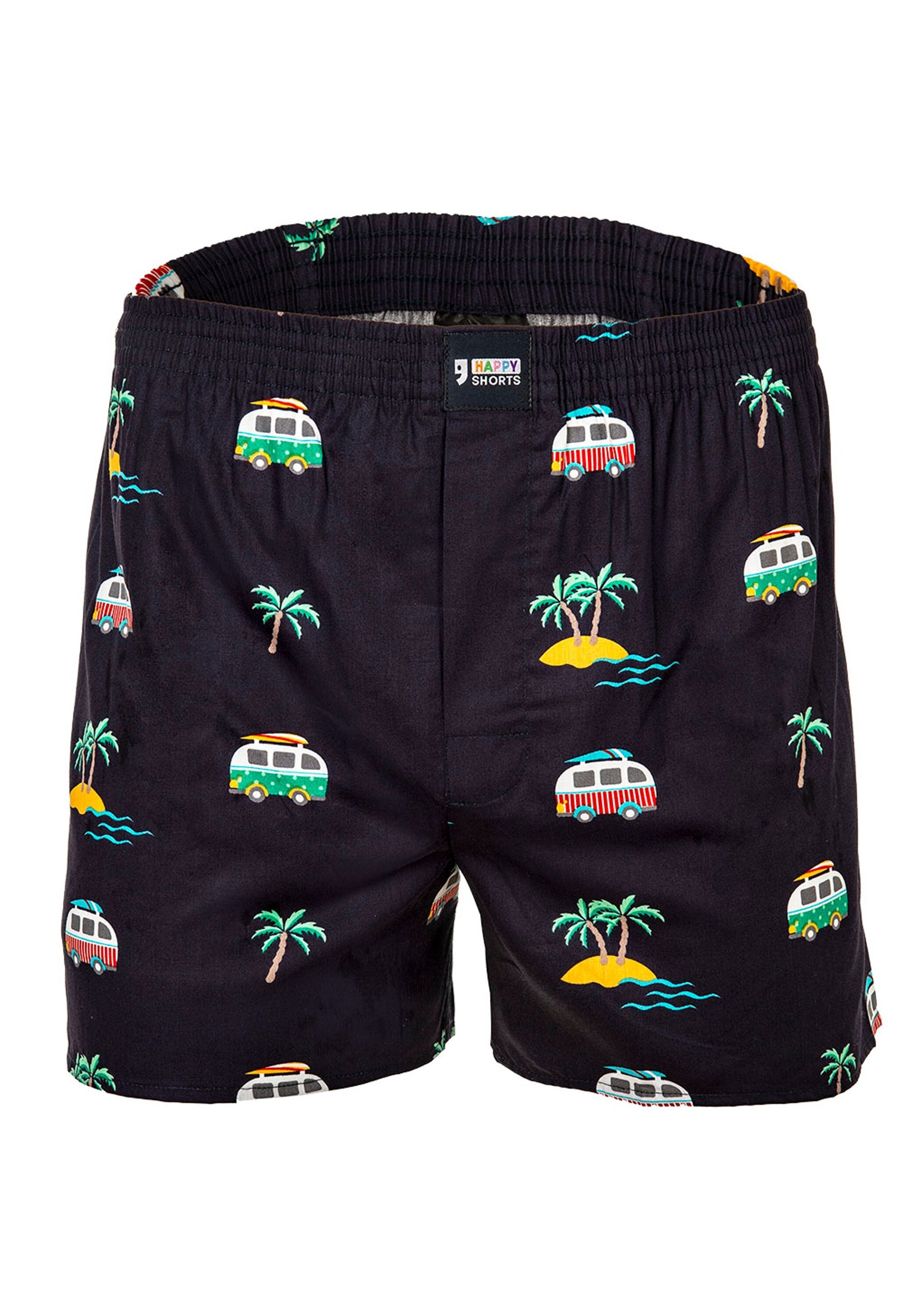 HAPPY SHORTS Herren Webboxer "Web-Boxershorts 1er Pack", Gr. Lvacation, Obermaterial: 100% Baumwolle CO., Unterhosen