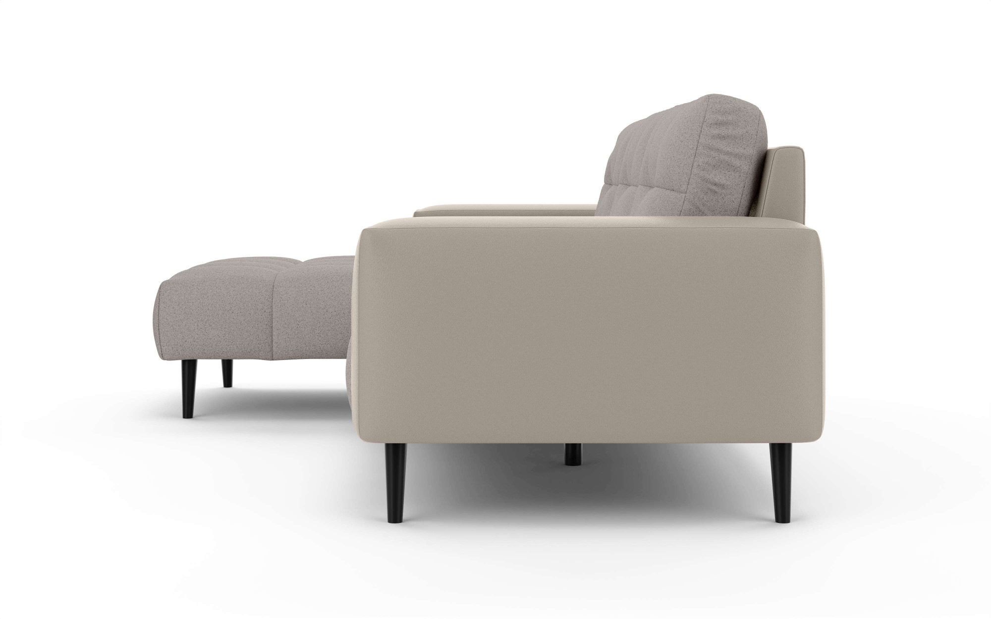 INOSIGN Ecksofa »SERINE mit Recamiere rechts/links bestellbar, Maße B/H/T 253/91/161 cm«, L-Form mit Wellenunterfederung, 3 Rückenkissen, ohne Bettfunktion