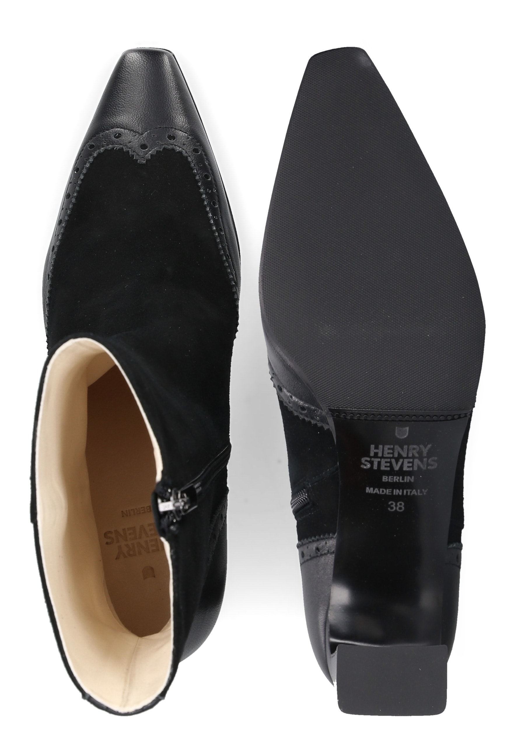 Henry Stevens Schlupfboots »Madison ZB70«  Damen Stiefelette mit Absatz handgefertigt, Lederschuh