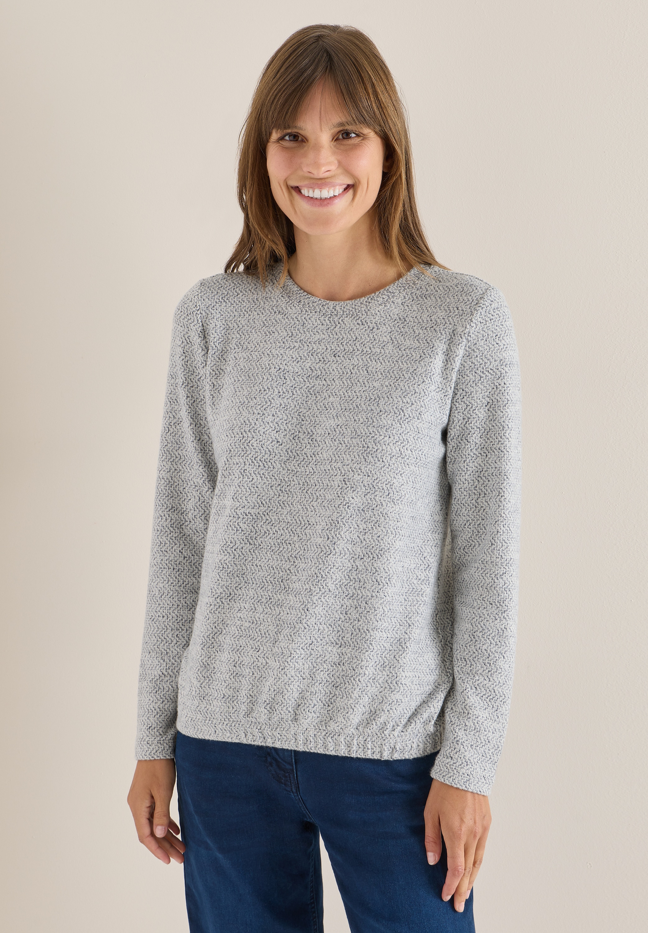 Cecil Langarmshirt mit Elastiksaum günstig online kaufen