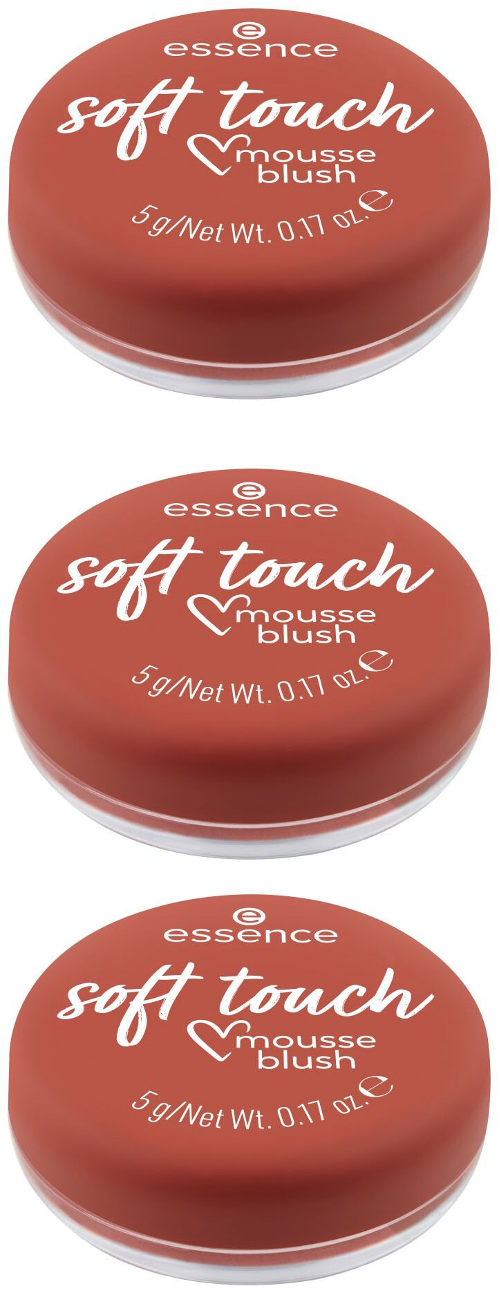 ESSENCE Kinder Rouge "soft touch mousse blush", 15 g, braun, Teint-Kosmetika, Ebenmäßiger und matter Look, zartes Puder-Finish, variable Deckkraft.