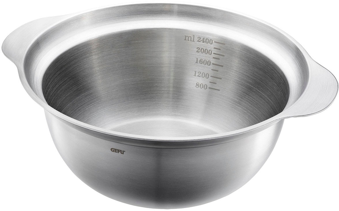 GEFU Schüssel "PREMIO", Ø 27cm, silber, Schüsseln, mit ergonomische Griffe für sichere Handhabung