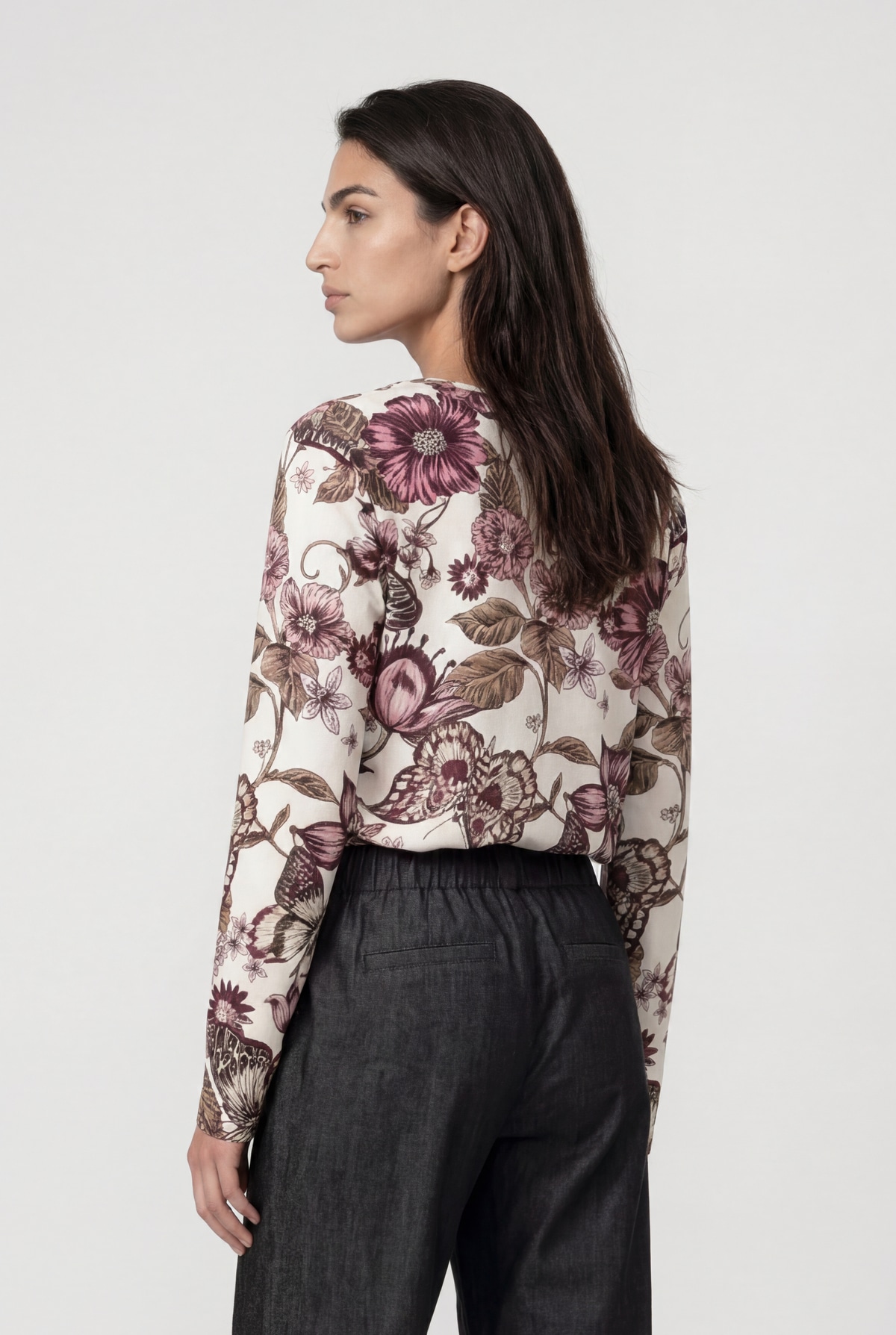 Monari Langarmshirt »Shirt Blume allover« Regular fit mit Blumenmuster