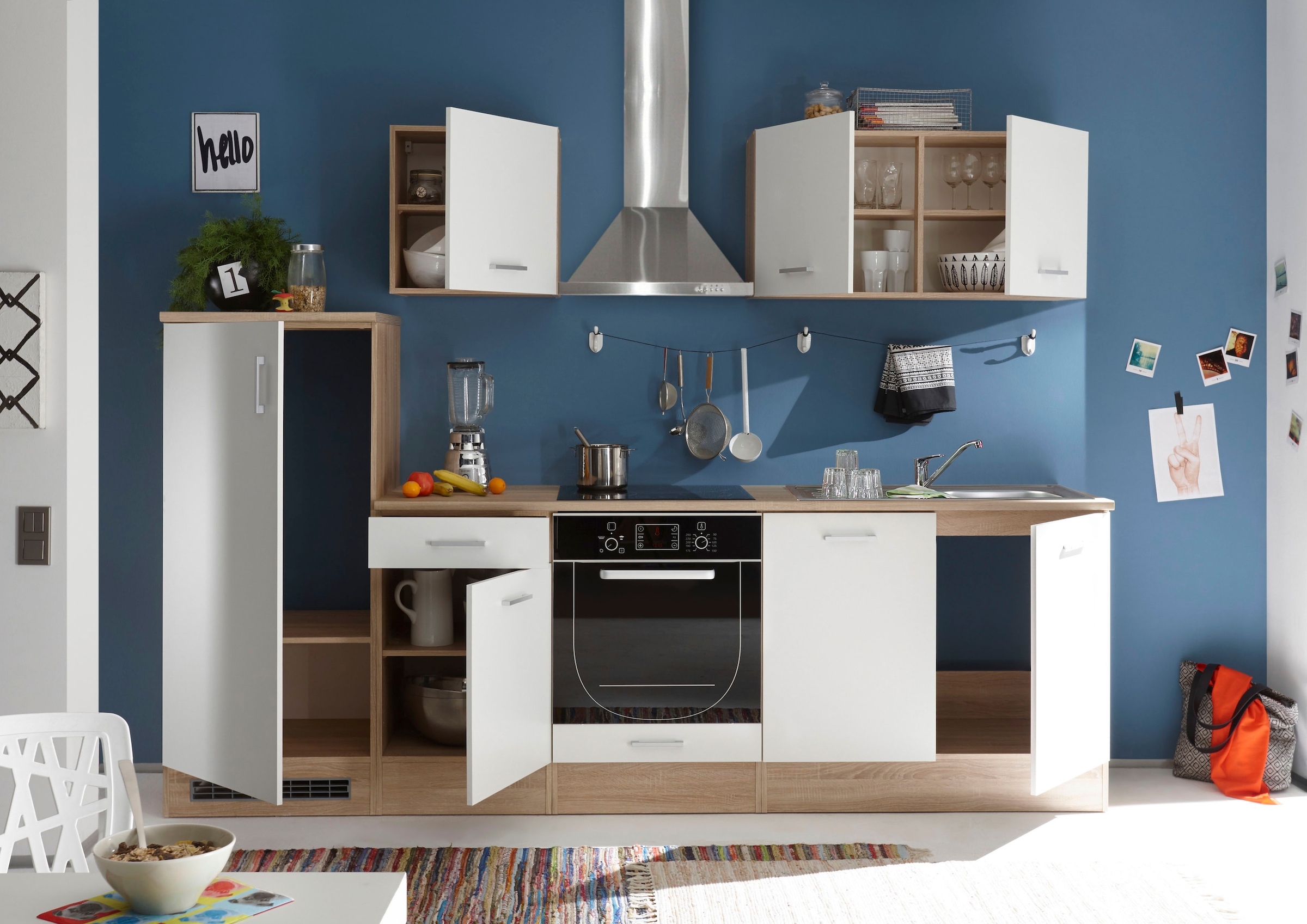 BASIC by Balculina Küchenzeile »Andy«, Breite 270 cm, wahlweise mit E-Geräten