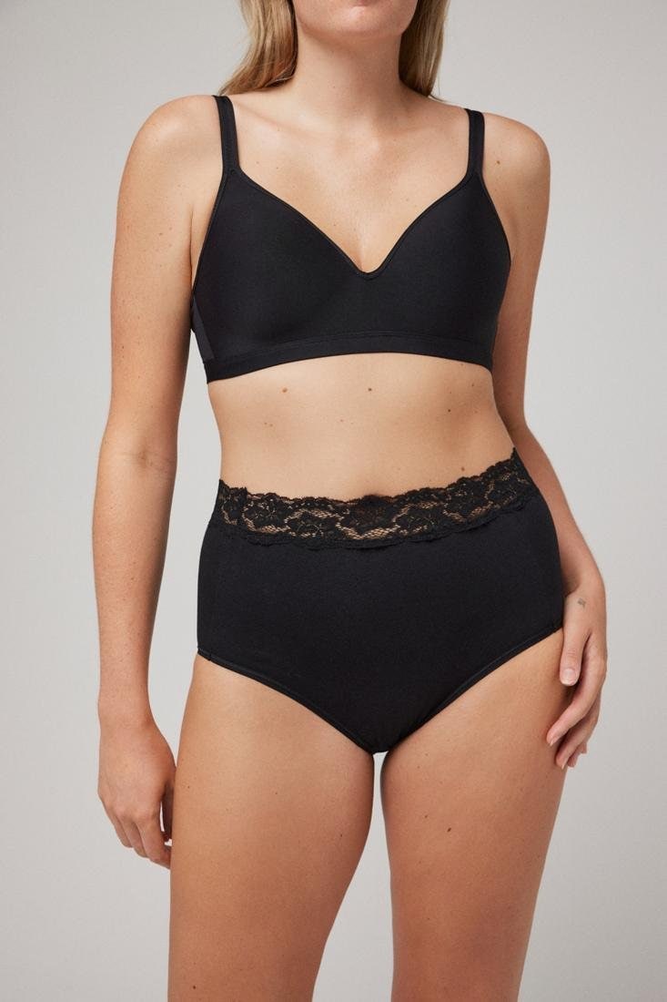 YSABEL MORA Damen Shapingslip, Gr. XXL, schwarz, Obermaterial: 90% Baumwolle, 10% Elasthan, Unterhosen, Baumwollmix, elastisch, leichter