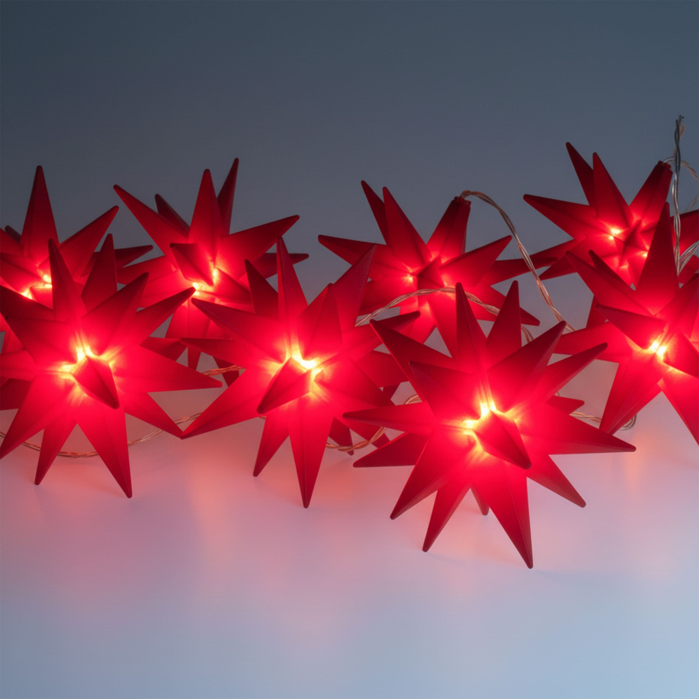 OTTO home LED-Lichterkette »Earrin« 10 Stk.-flammig 3D 10er Sternenlichterkette, Sterne, Lichterkette, 4,5 m beleuchtet