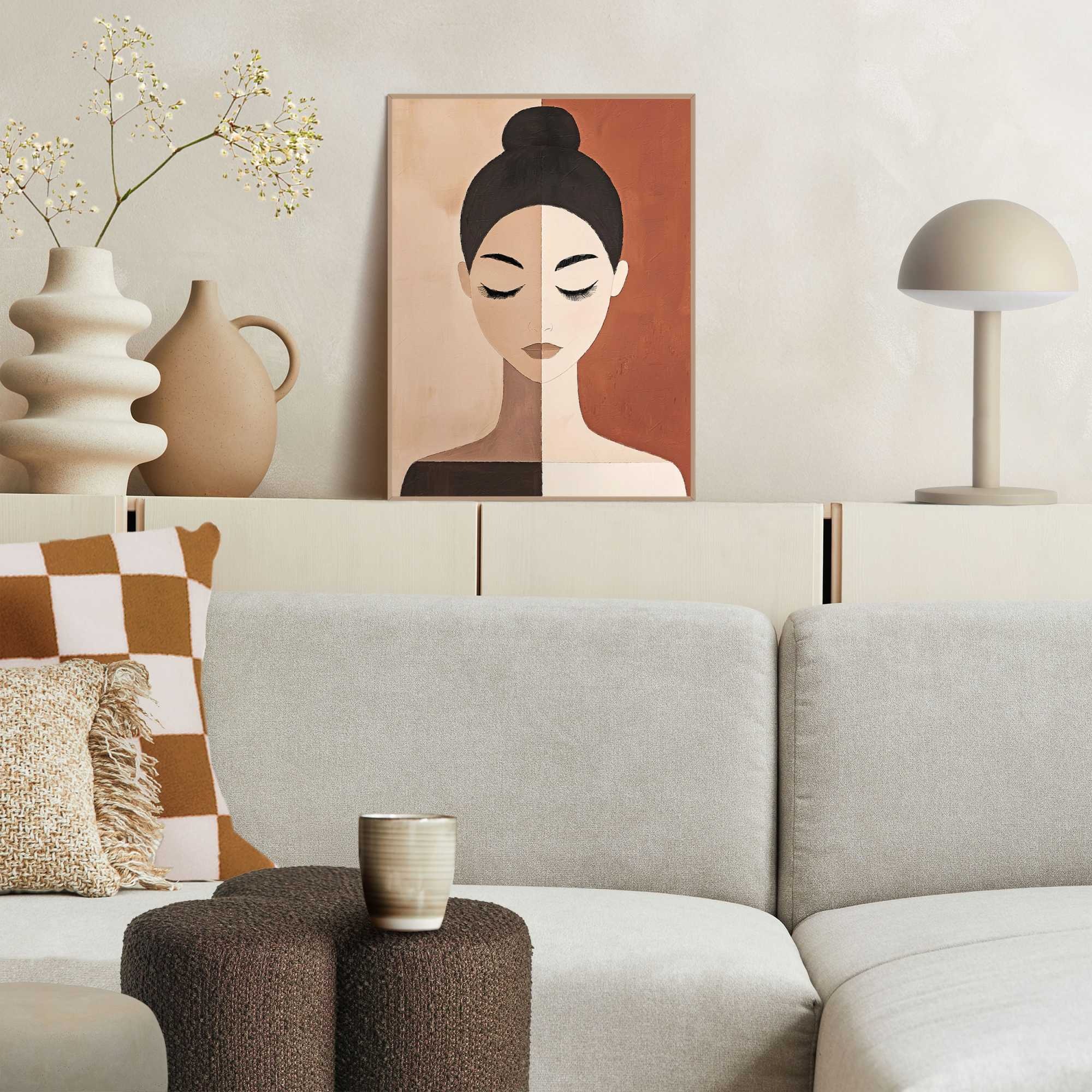 Reinders! Poster »Abstract Beauty«, Wohnzimmer - Frau - Dame - Braun - MDF - Abstrakt - 30x40 cm